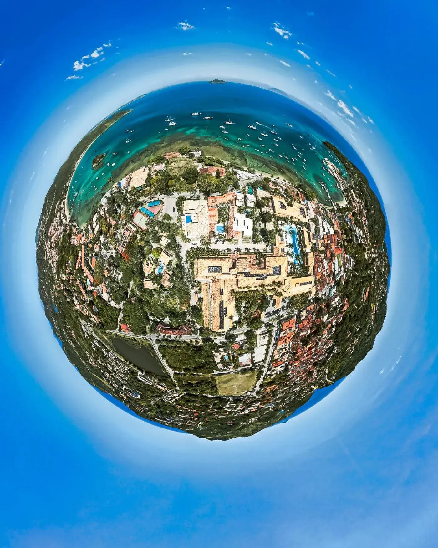 Bird's eye view in Auberge de la Langouste Bird's eye view in Auberge de la Langouste