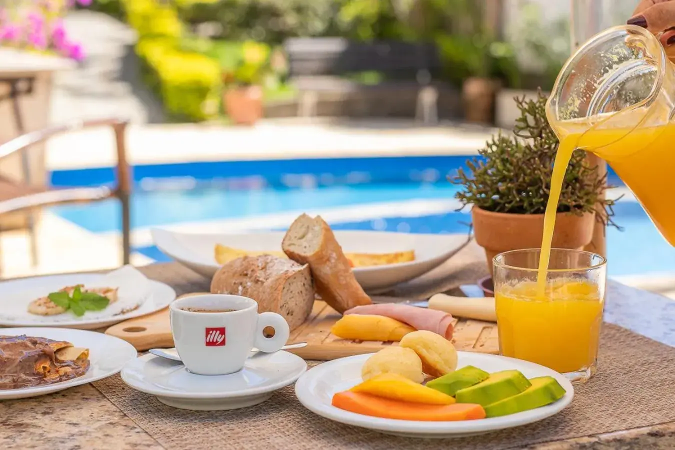 Food close-up in Auberge de la Langouste Food close-up in Auberge de la Langouste