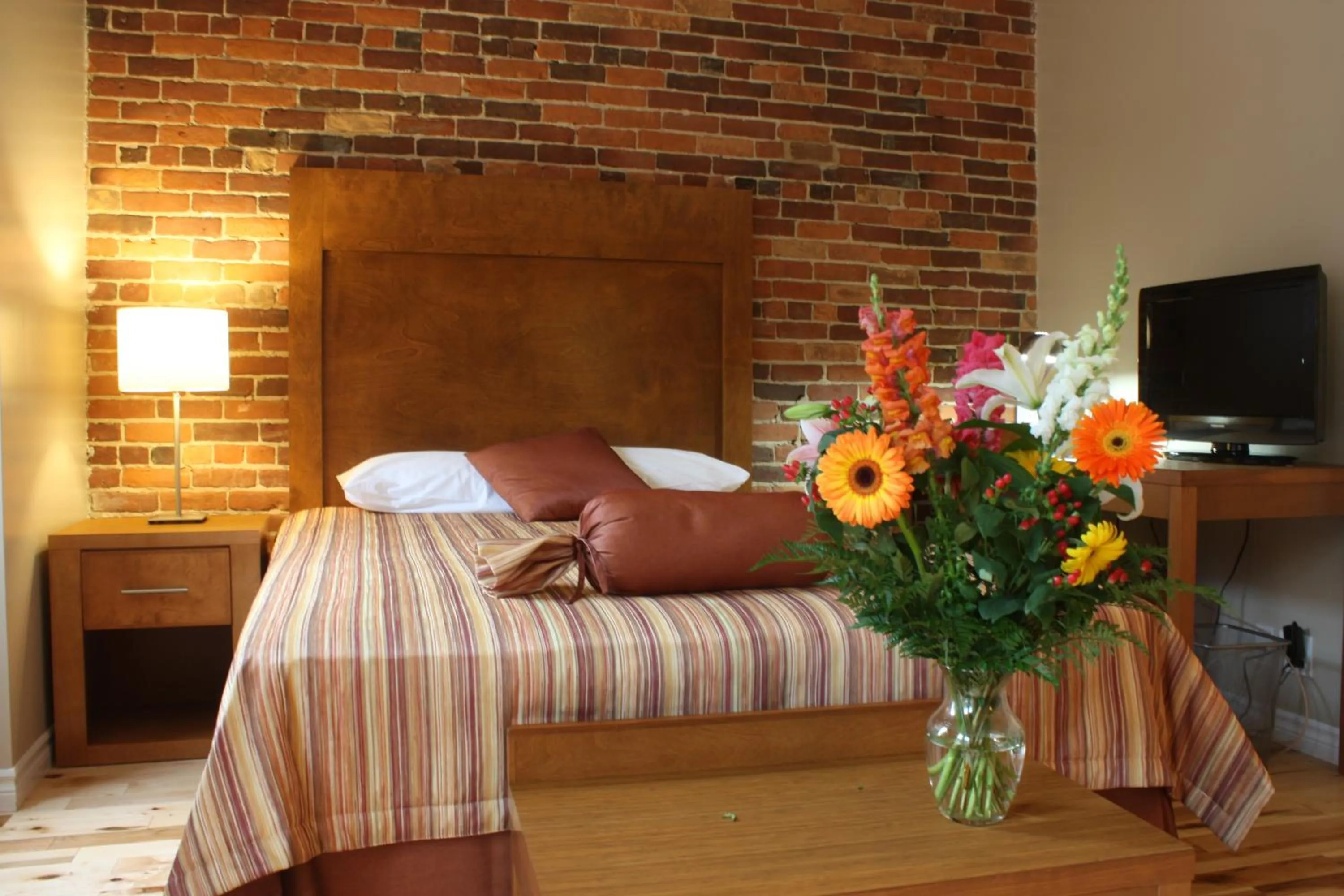 Bed in Hotel Abri du Voyageur