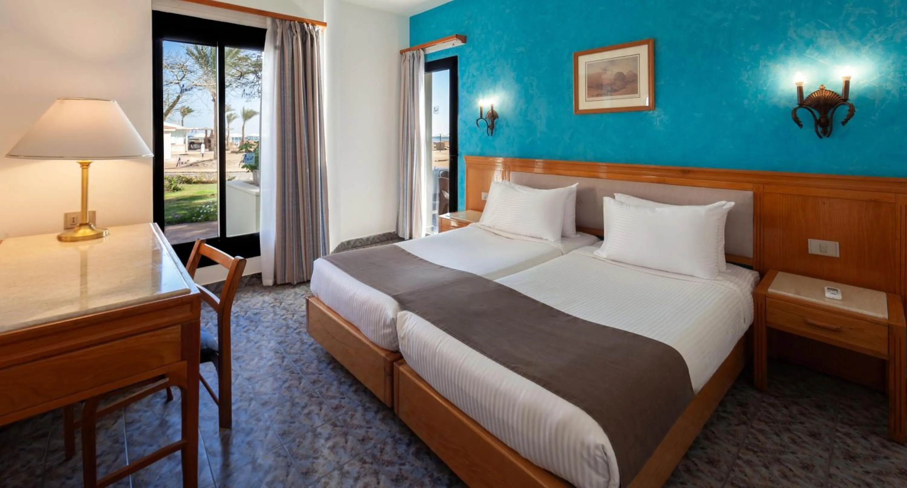 Bed in Pharaoh Azur Resort