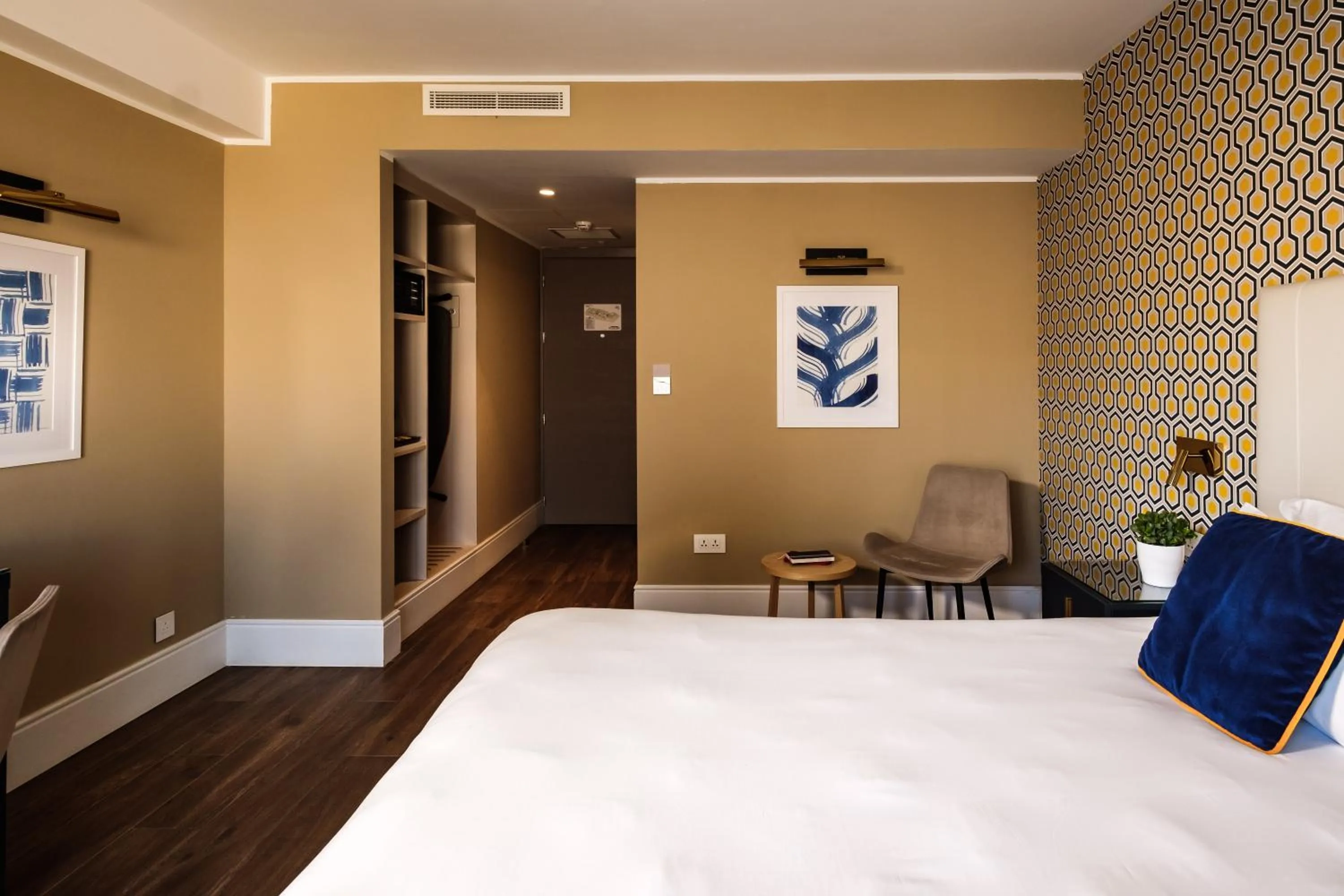 Bedroom, Bed in 115 The Strand Hotel by NEU Collective