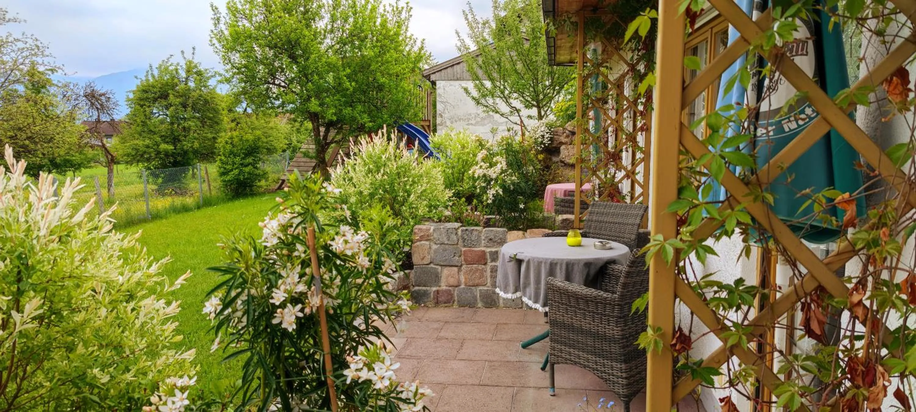Garden view in Pension Berghof