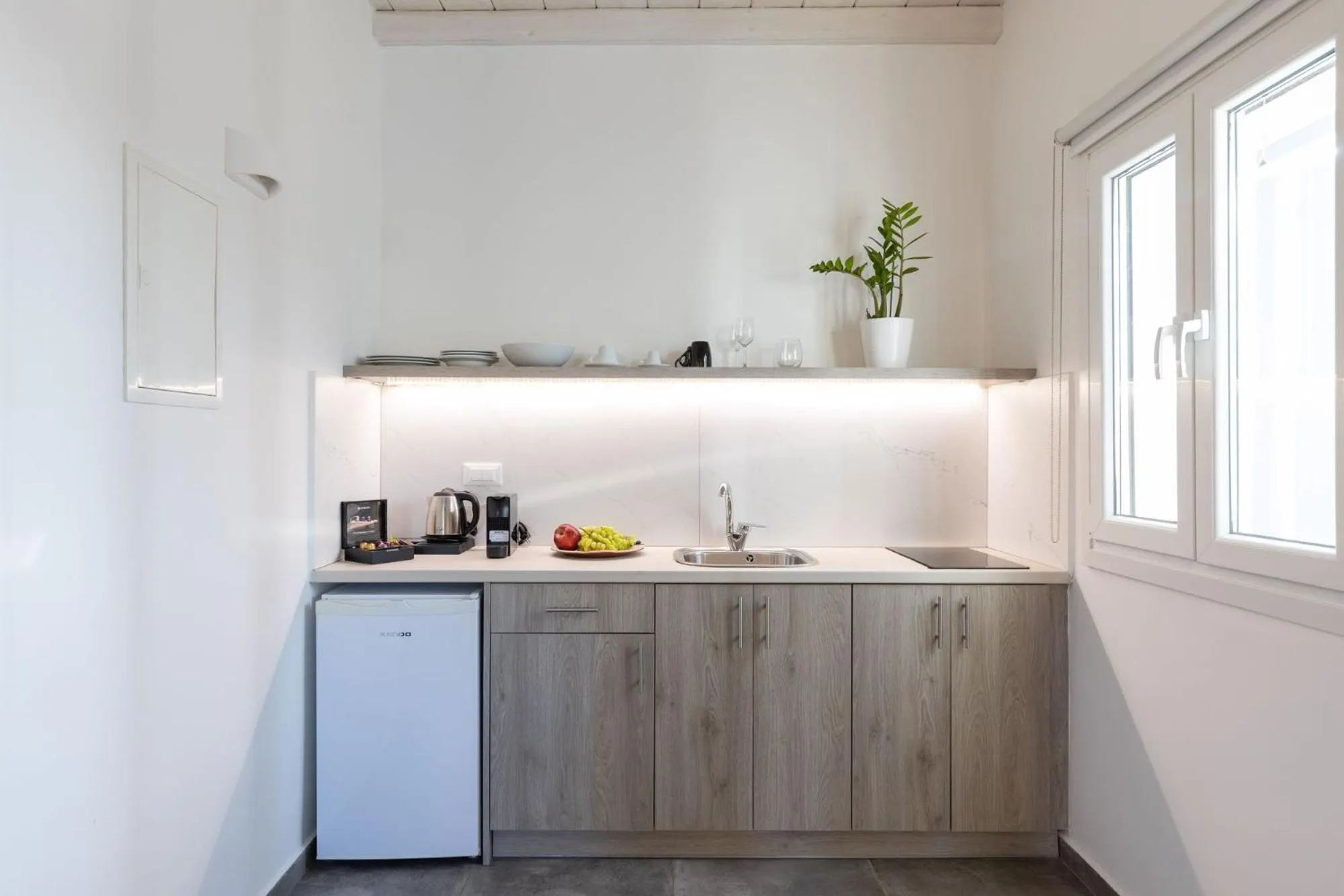 Kitchen or kitchenette in Sea Wind Villas and Suites