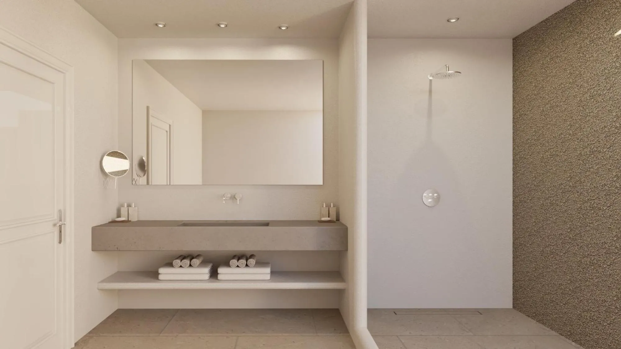 Shower in NĒRO Suites by NOMÉE Hospitality Group