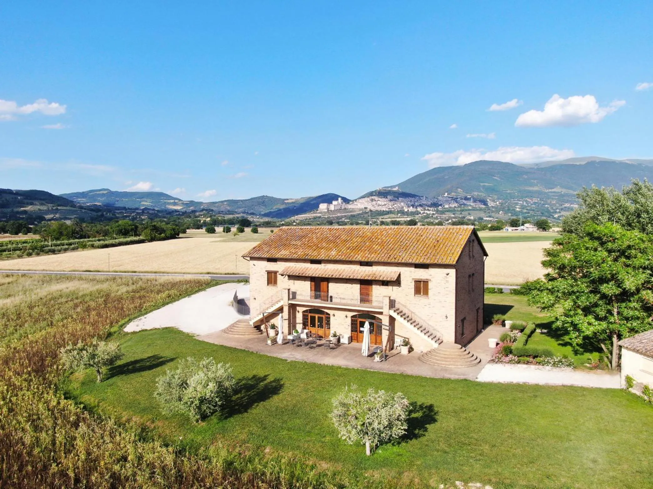 Bird's eye view in Assisium Agriturismo