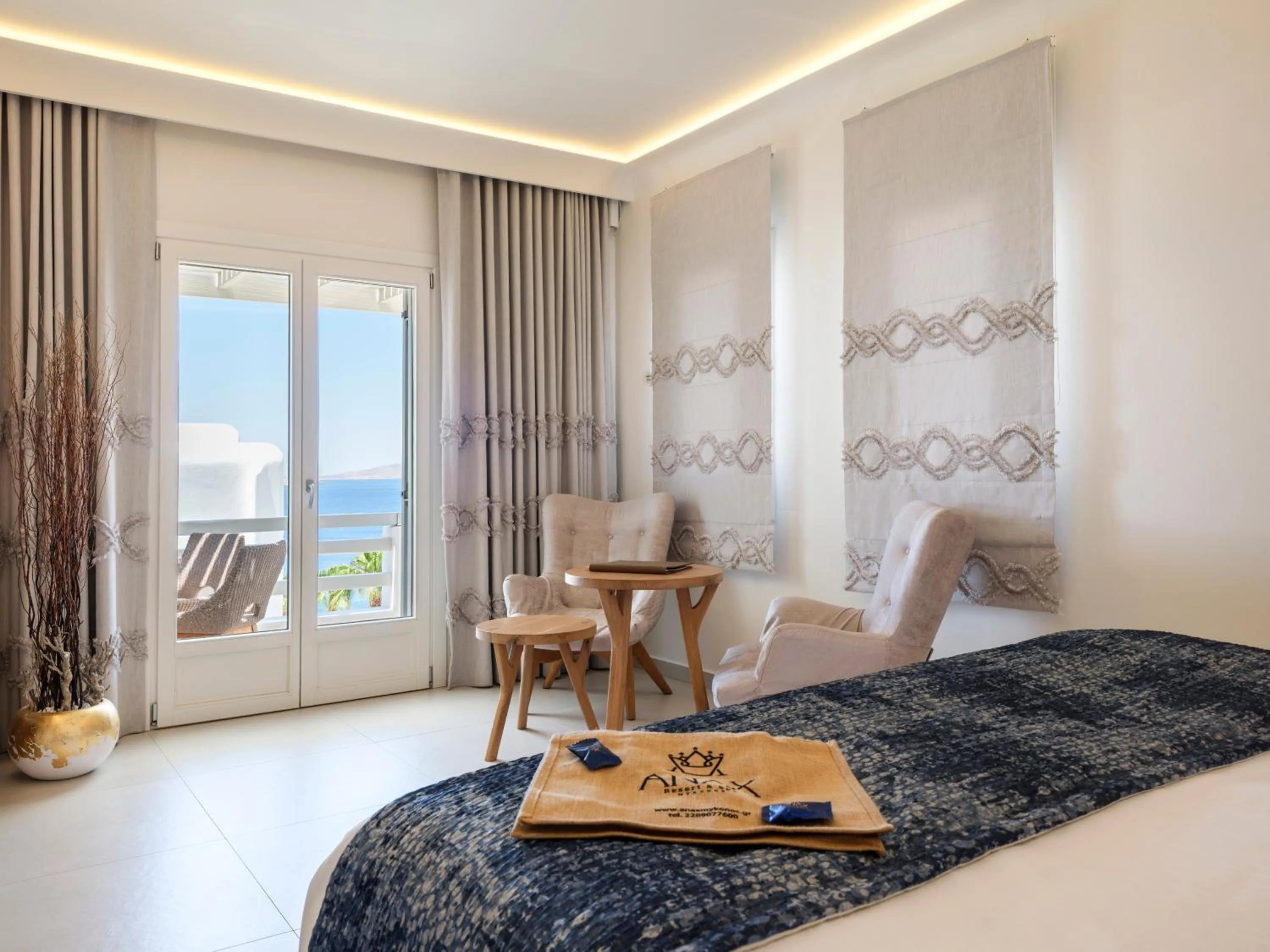 Bed in Anax Resort and Spa