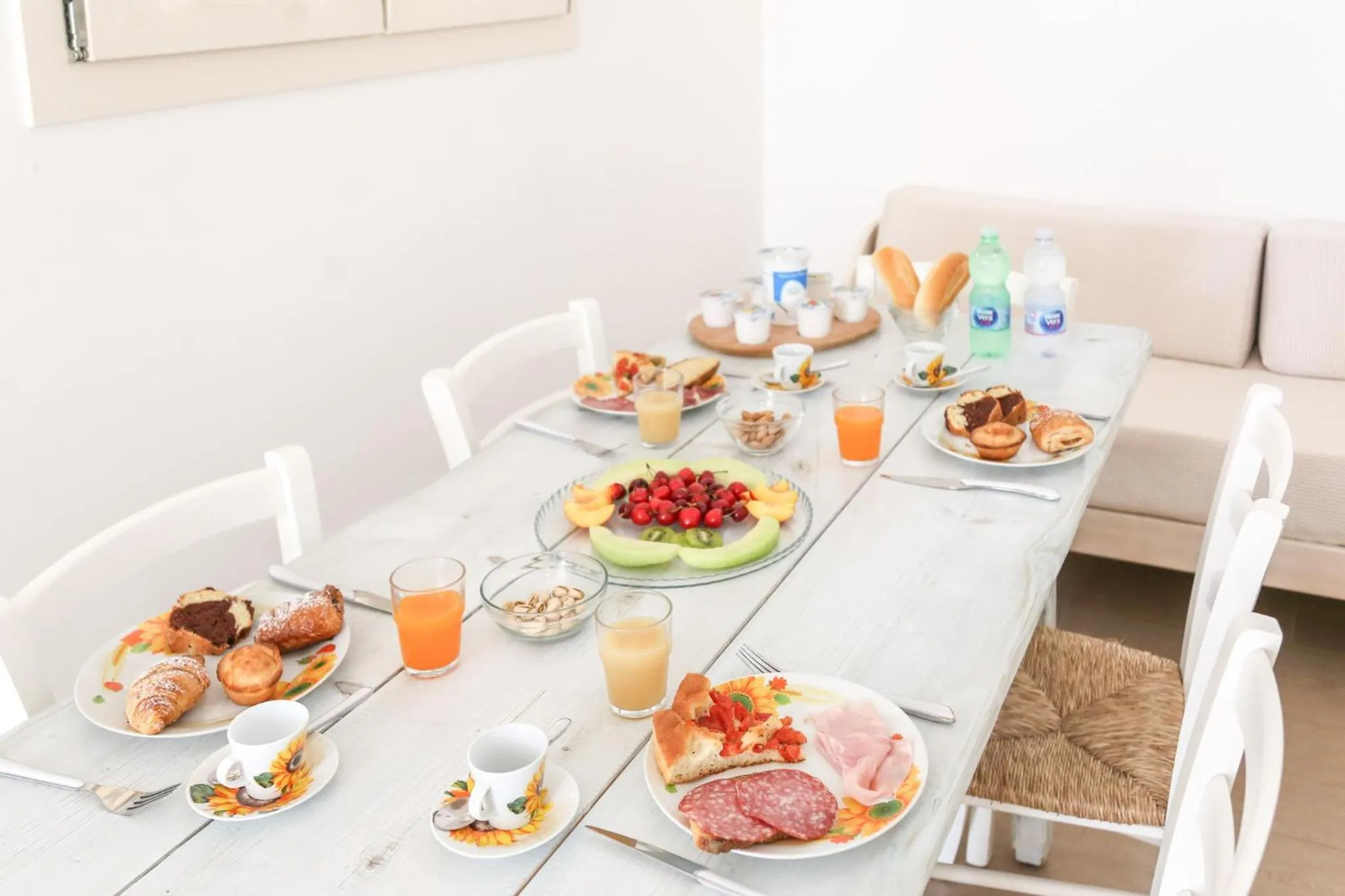 Continental breakfast in Blue and Blue