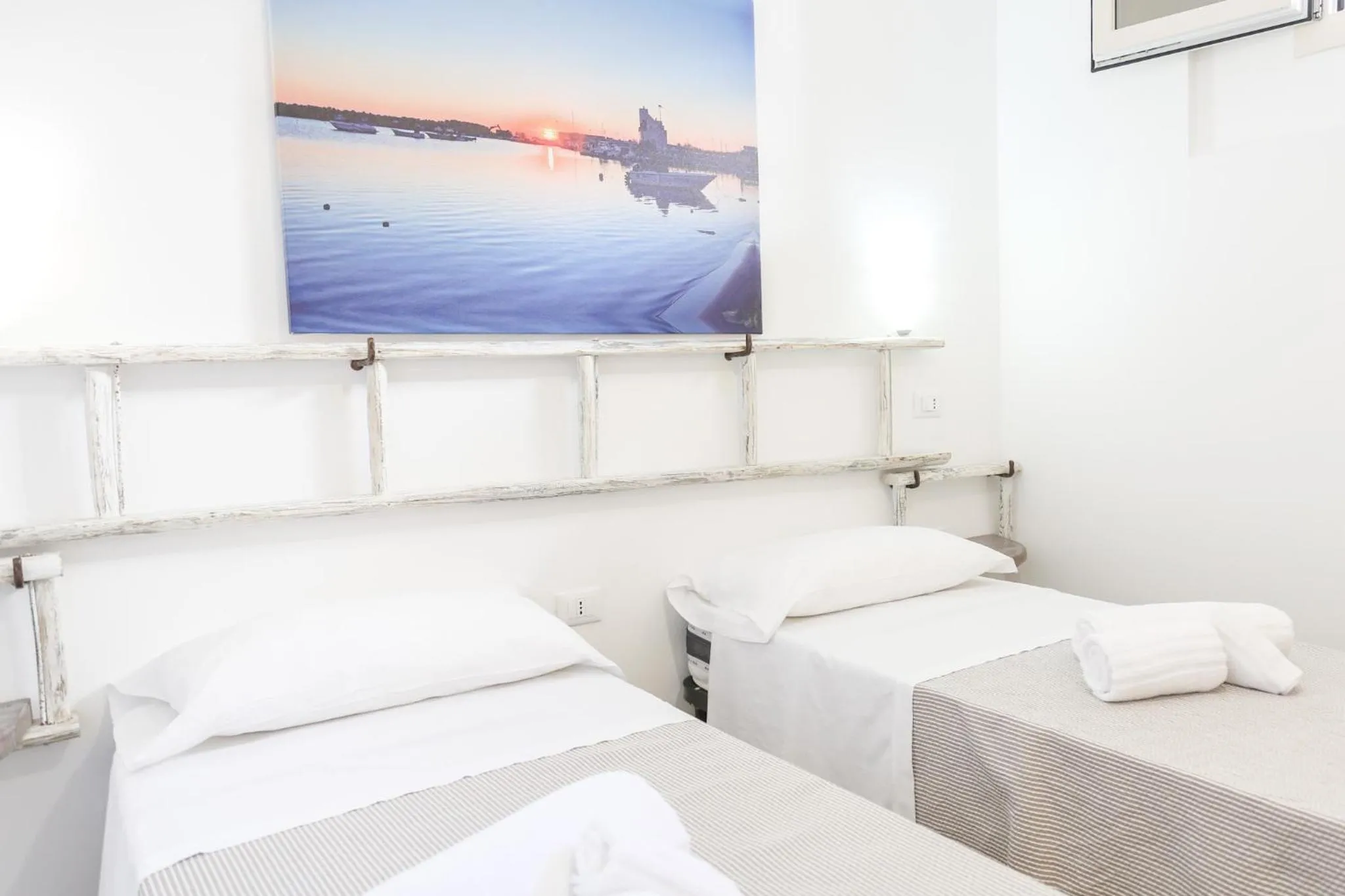 Bedroom, Bed in Blue and Blue