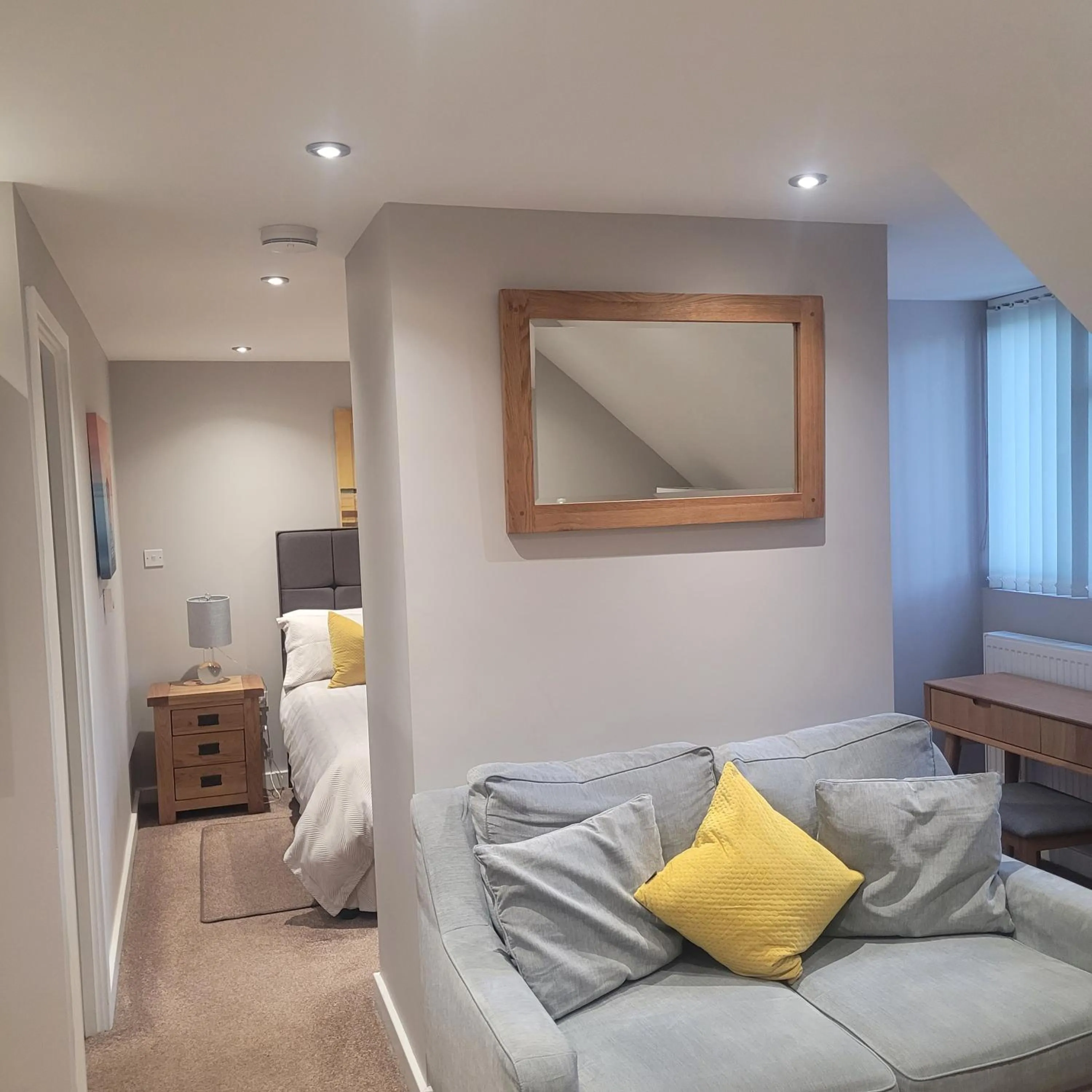 Bed in Hamble Retreat Studios and Lodge