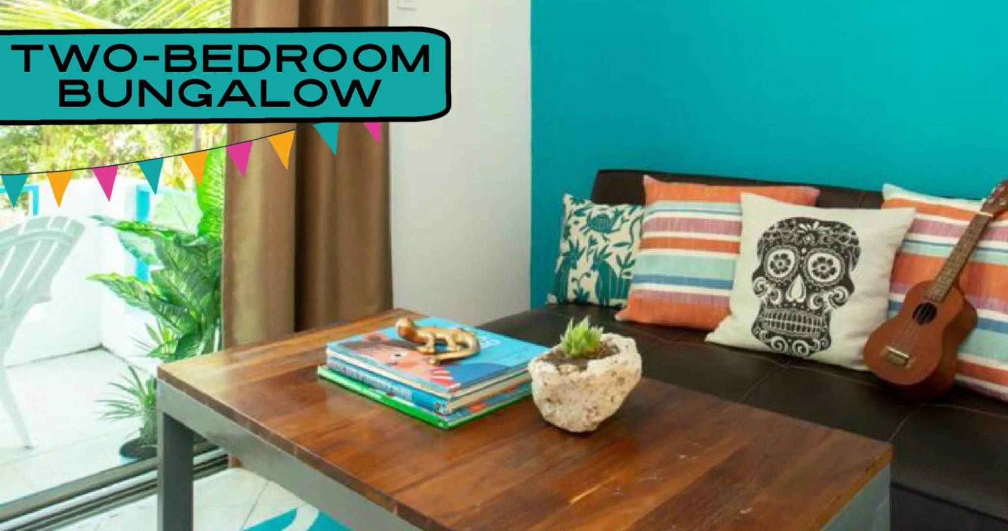 Seating area, Bed in CaSa AKUMAL