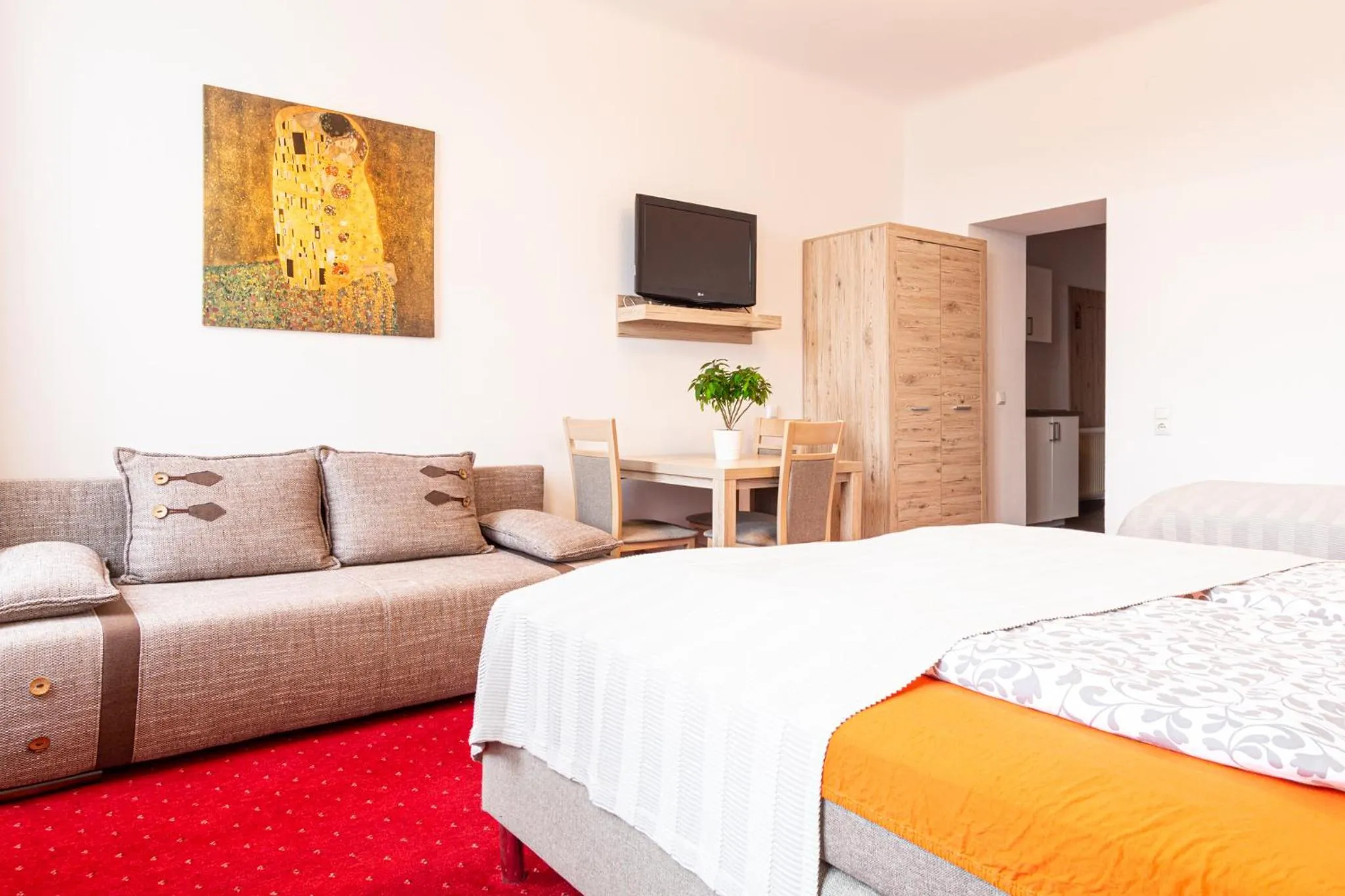 Bed in Hotel Klimt