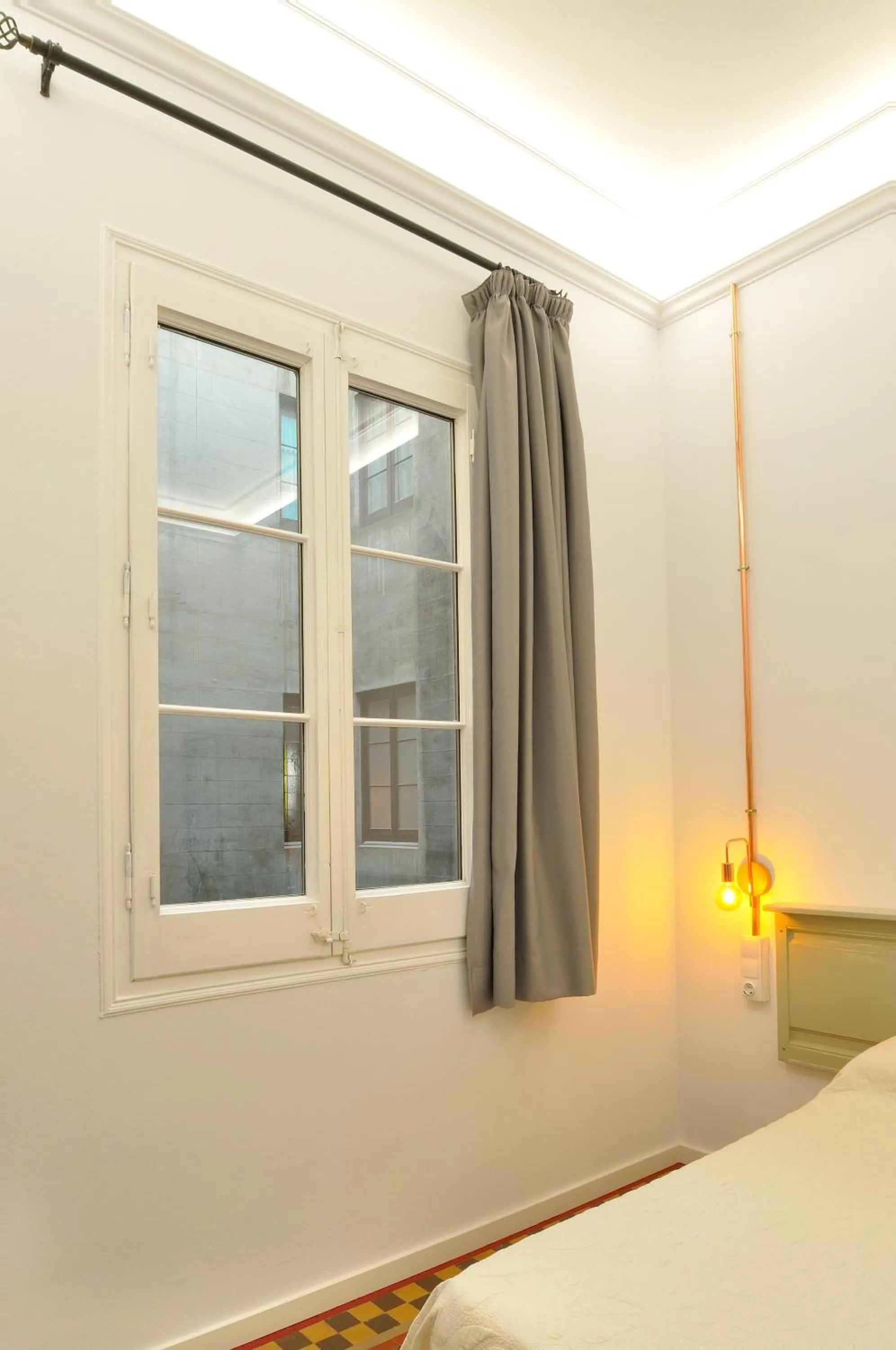 Decorative detail, Bed in Hostal Girona