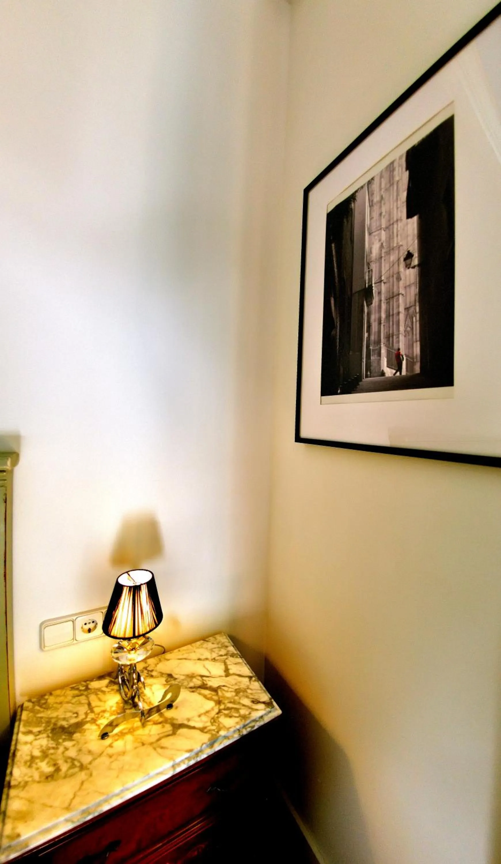 Decorative detail, Bed in Hostal Girona