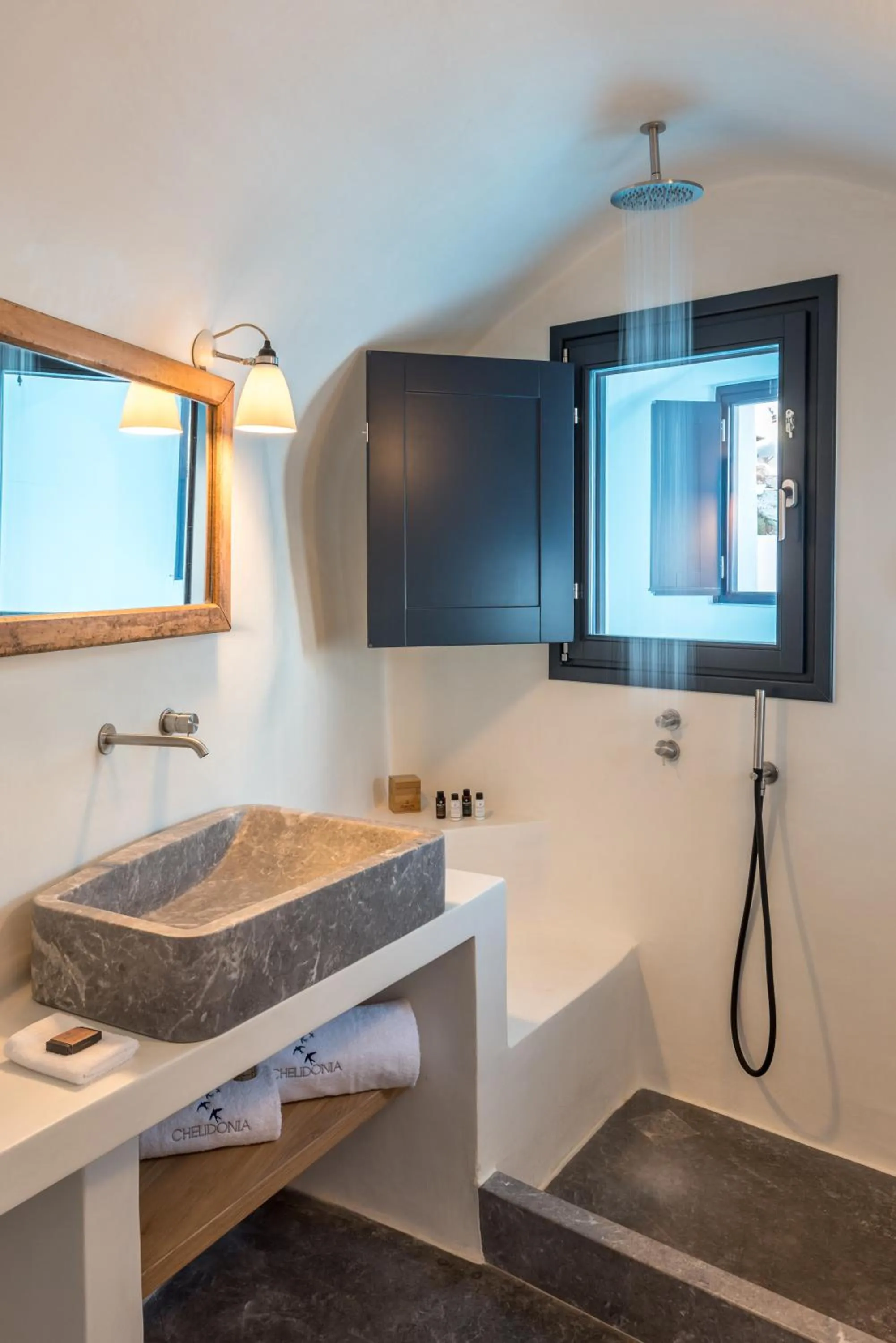 Shower in Chelidonia Luxury Suites