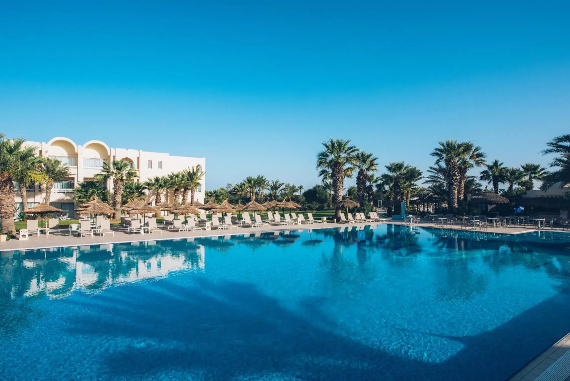 Swimming pool in Iberostar Waves Mehari Djerba Swimming pool in Iberostar Waves Mehari Djerba