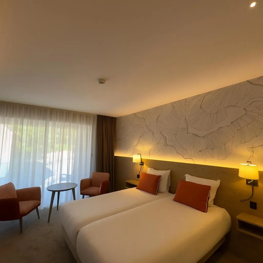 Bed in Hotel Restaurant L'Ami Fritz