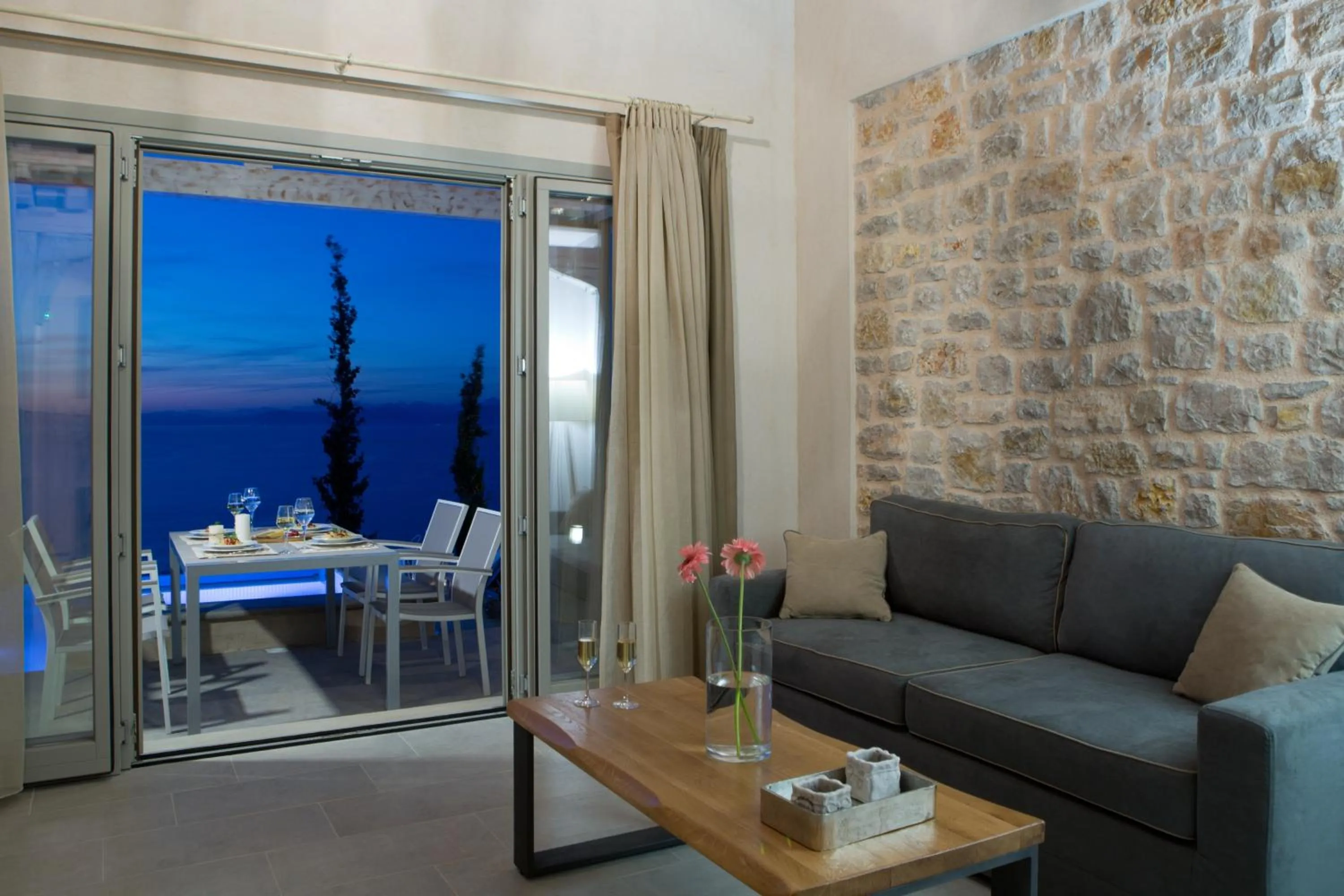 Living room in Ionian Horizon Villas
