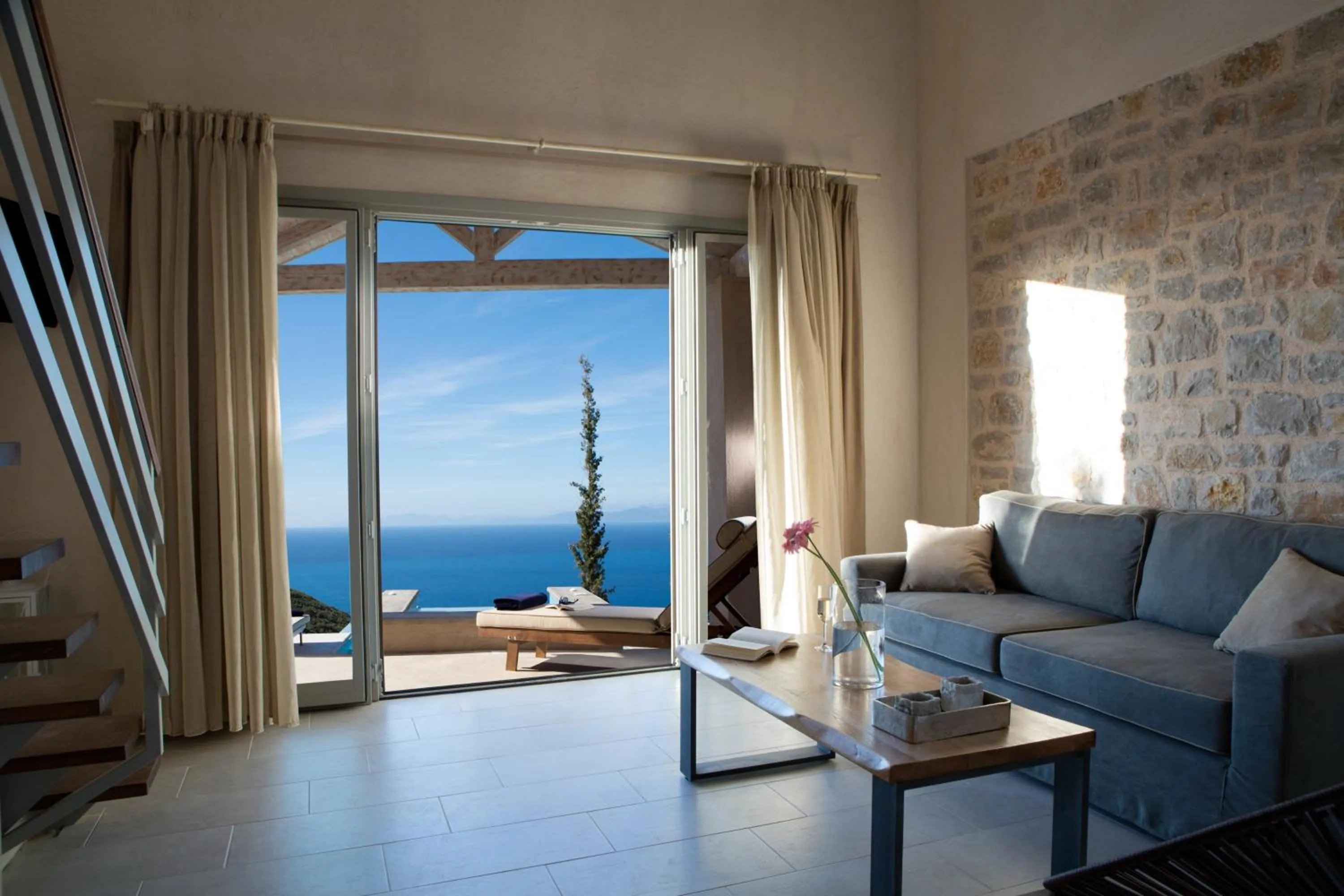 Living room in Ionian Horizon Villas