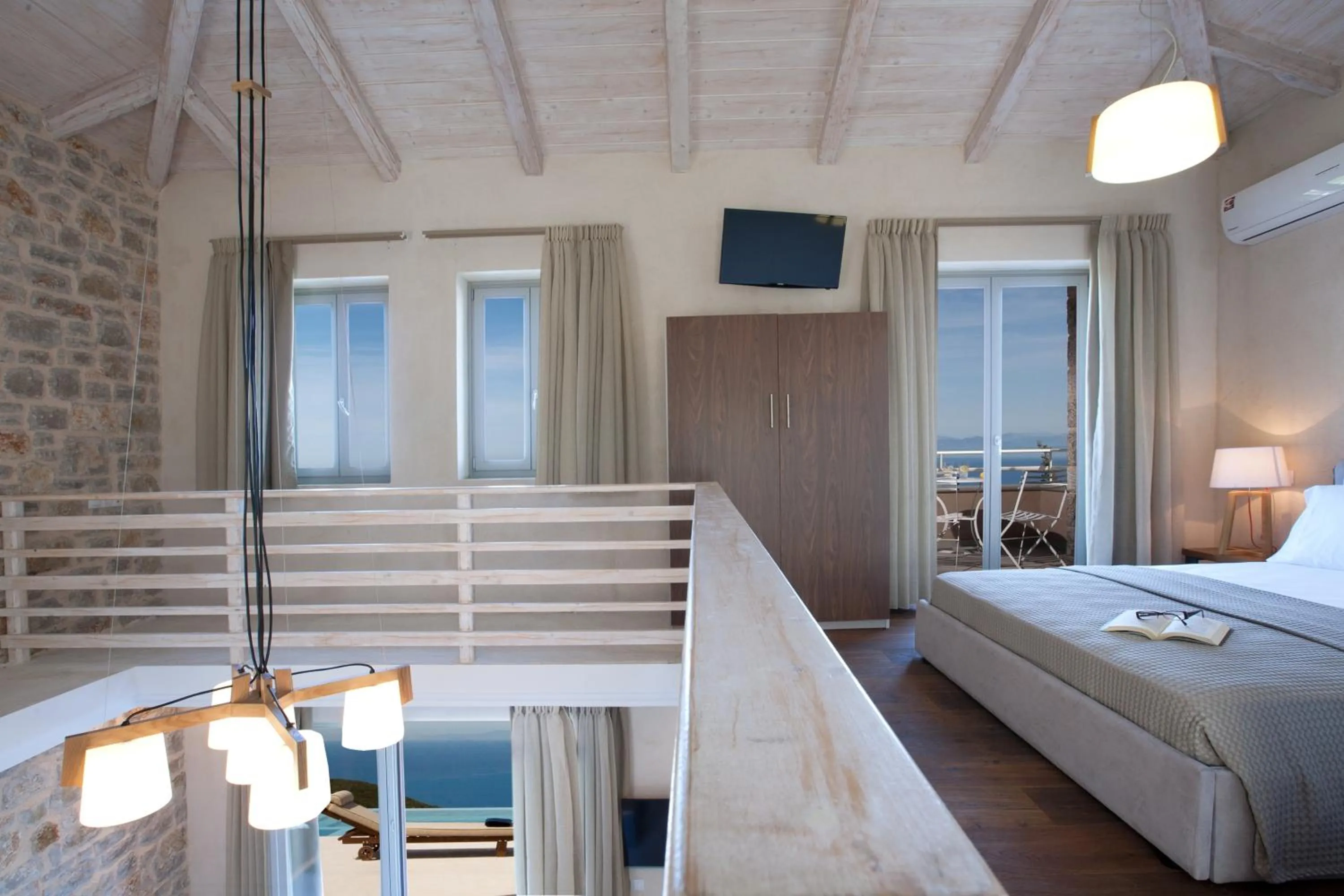 TV and multimedia, Bed in Ionian Horizon Villas