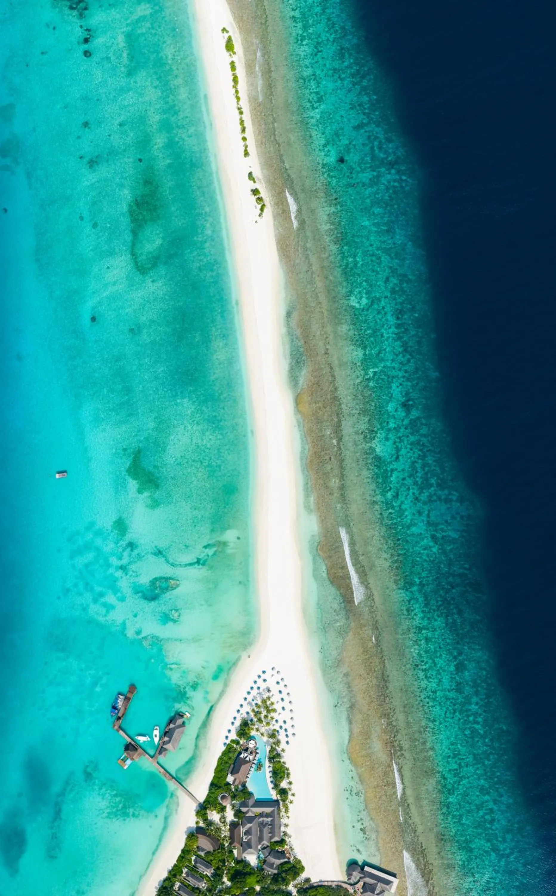 Bird's eye view in Finolhu, A Seaside Collection Resort, a Member of Design Hotels