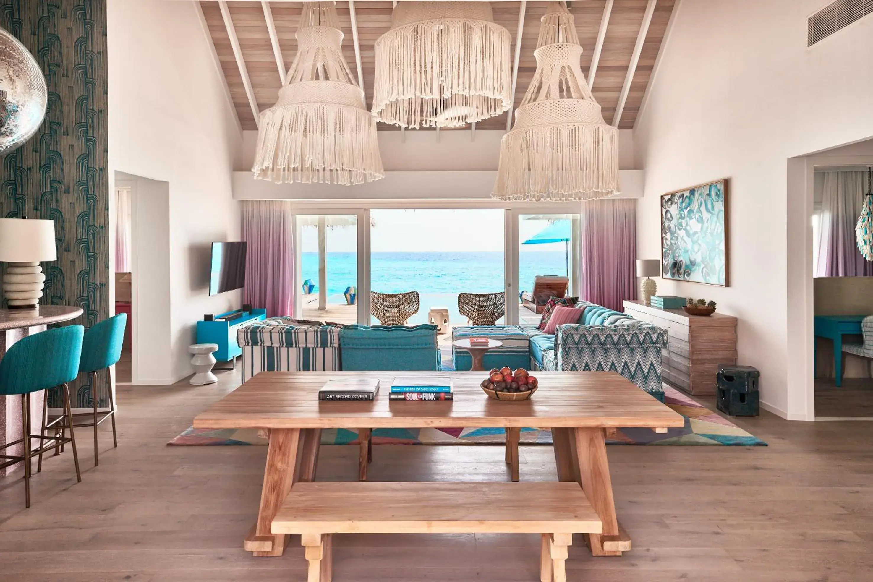 Living room in Finolhu, A Seaside Collection Resort, a Member of Design Hotels Living room in Finolhu, A Seaside Collection Resort, a Member of Design Hotels