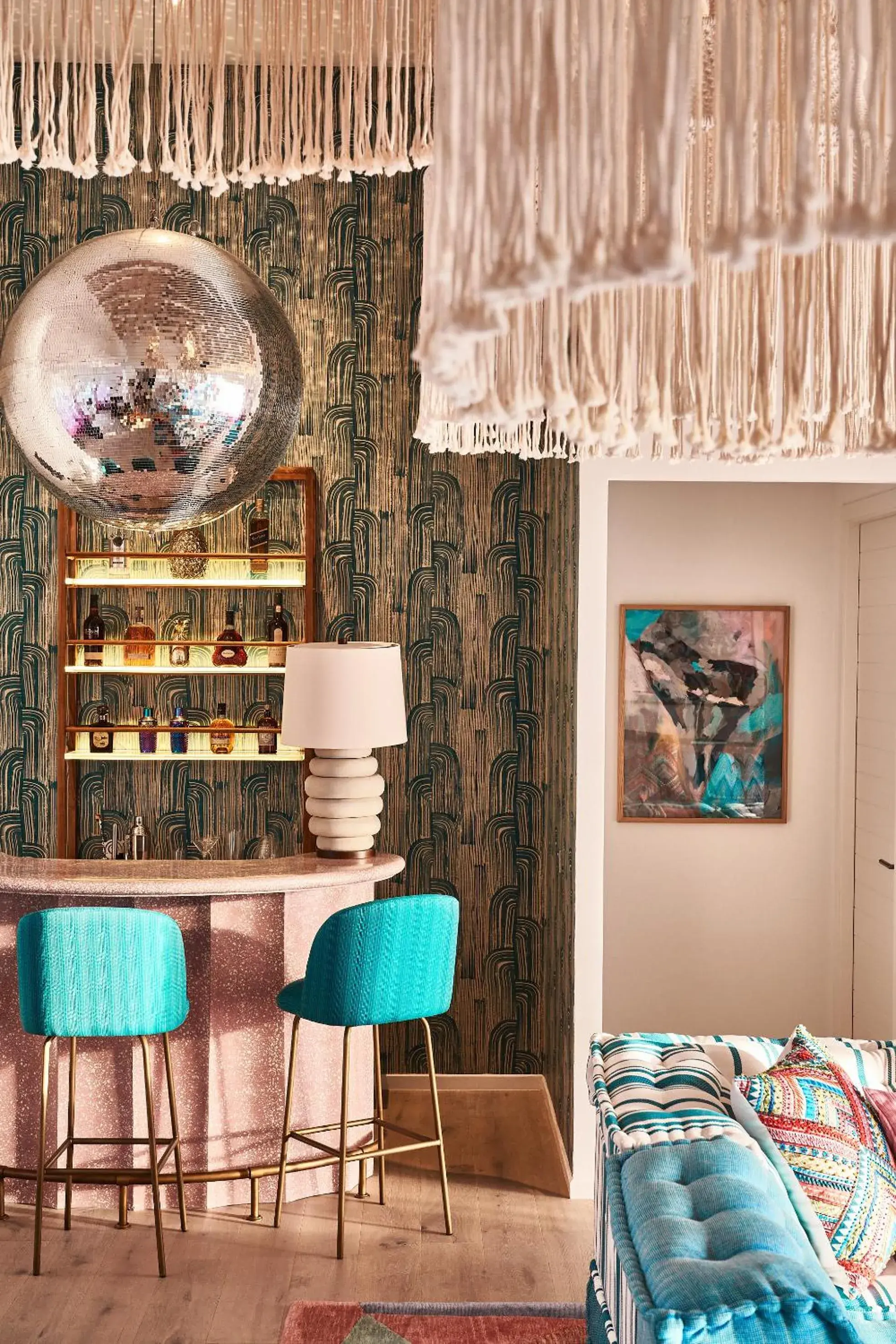 Lounge or bar, Bed in Finolhu, A Seaside Collection Resort, a Member of Design Hotels Lounge or bar, Bed in Finolhu, A Seaside Collection Resort, a Member of Design Hotels