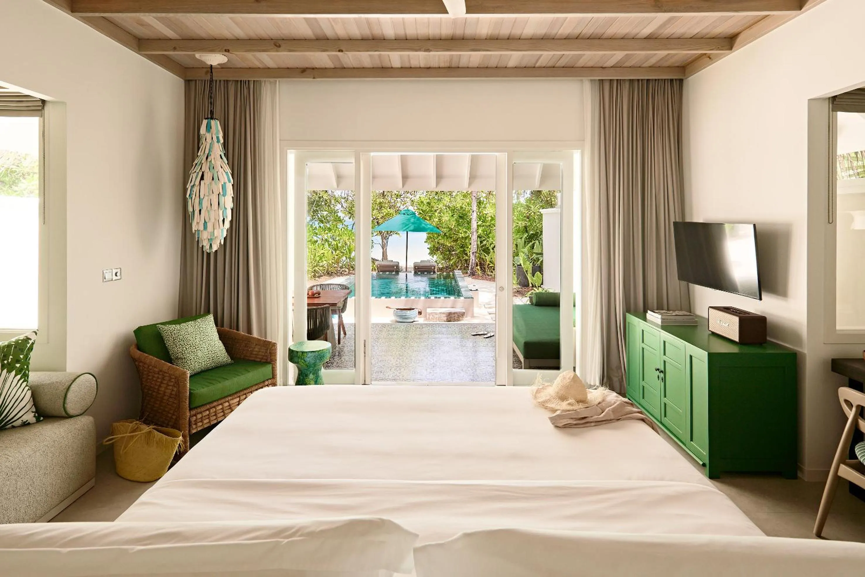Bedroom, Bed in Finolhu, A Seaside Collection Resort, a Member of Design Hotels