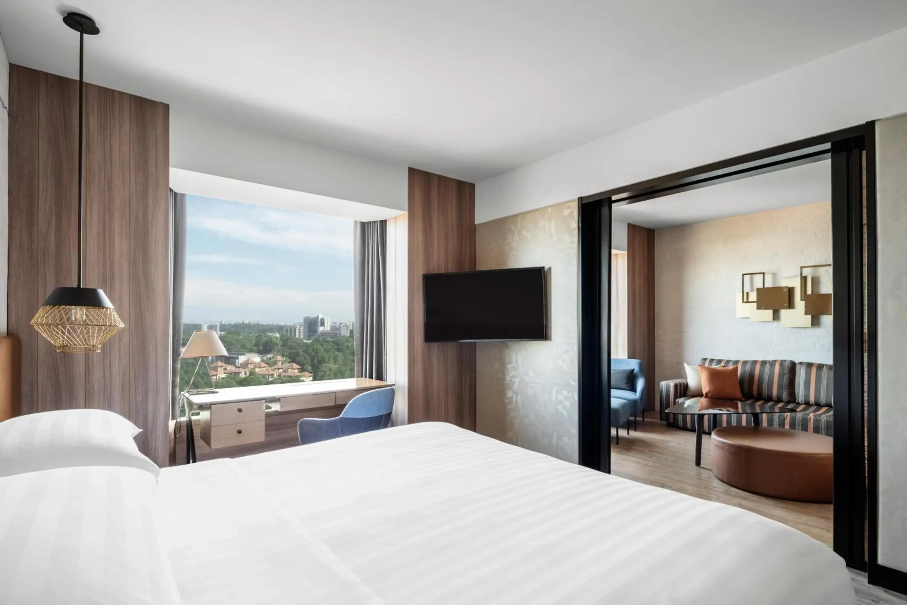 Bird's eye view, Bed in JEN Singapore Tanglin by Shangri-La Bird's eye view, Bed in JEN Singapore Tanglin by Shangri-La