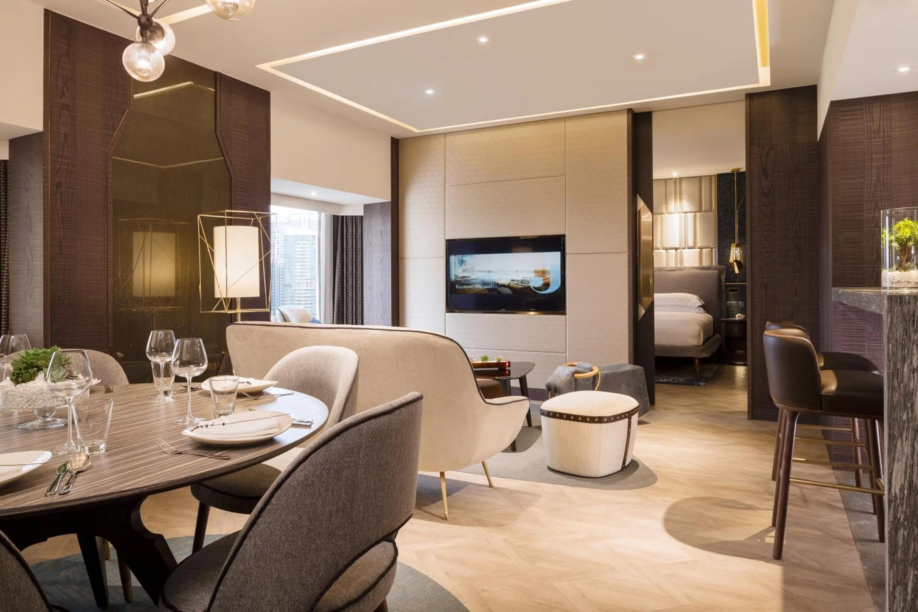 Living room in JEN Singapore Tanglin by Shangri-La