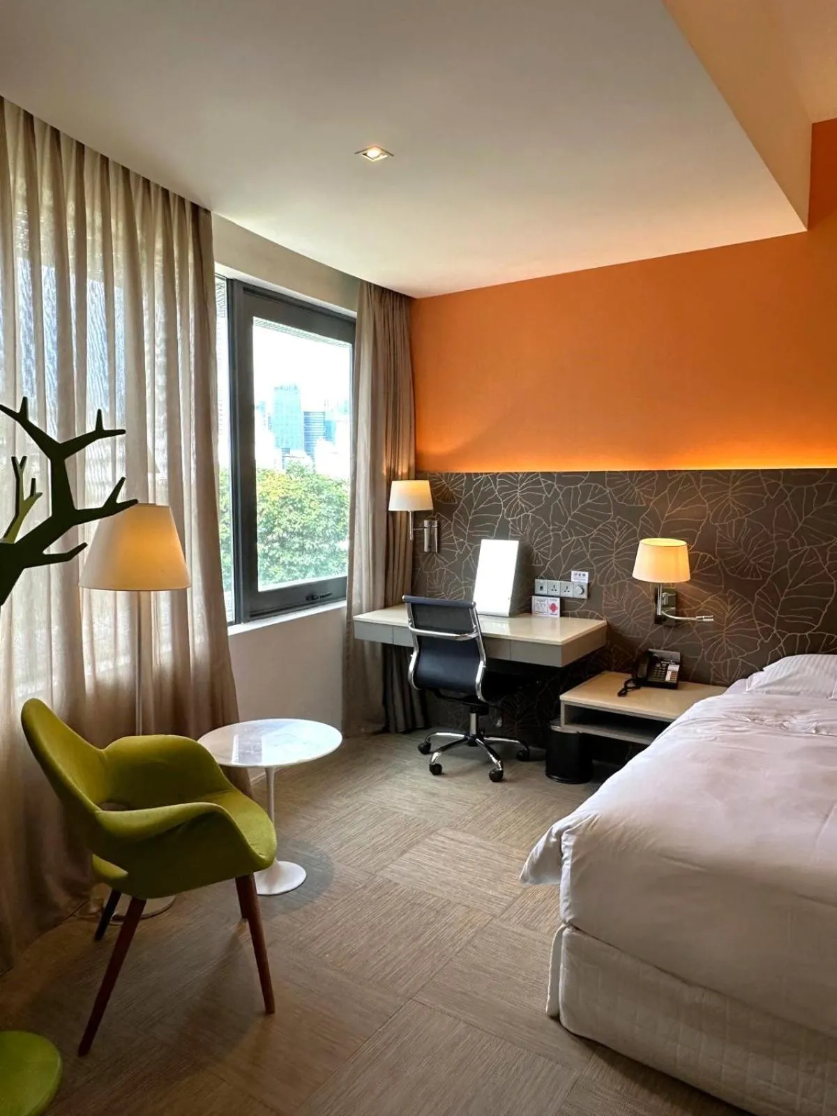 Decorative detail, Bed in D'Hotel Singapore managed by The Ascott Limited