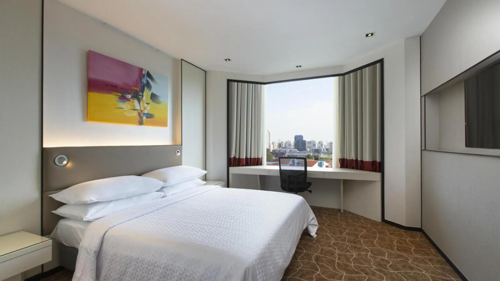 Bedroom, Bed in Four Points by Sheraton Singapore, Riverview