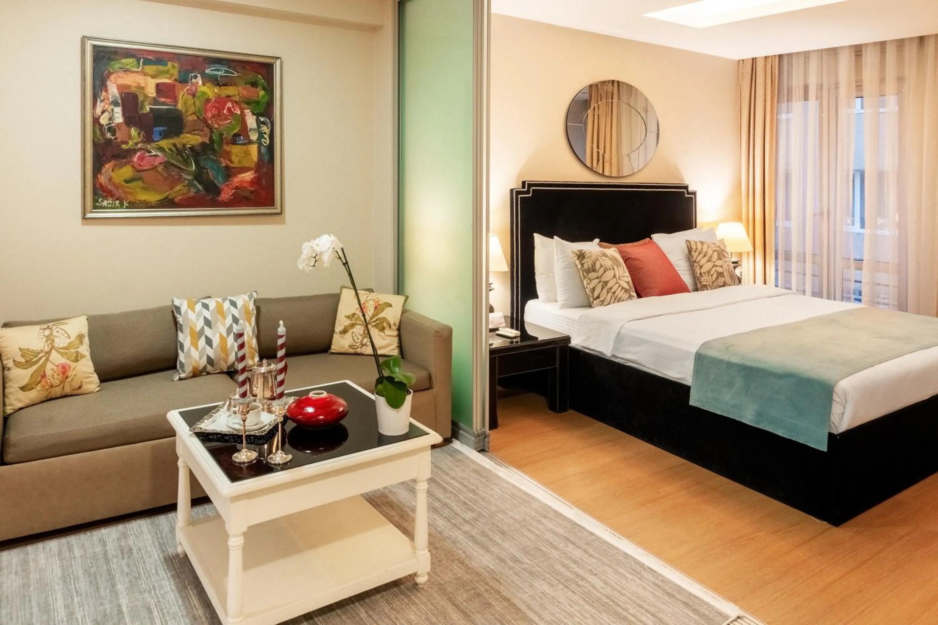 Bed in Cheya Deluxe Residence Nisantasi Istanbul City Center