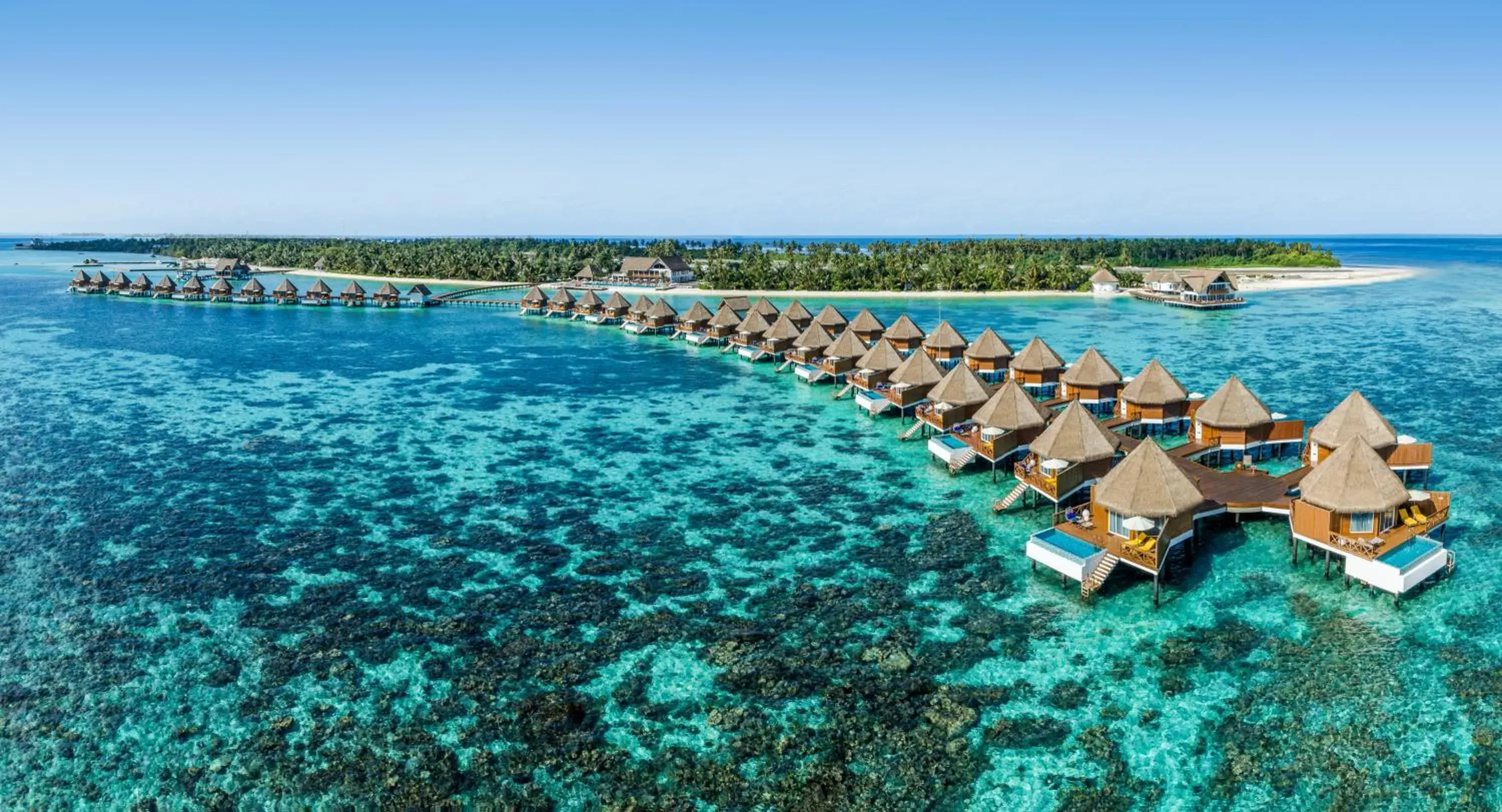 Bird's eye view in Mercure Maldives Kooddoo - Adults - Only Escape - 50 percent off Transfers Bird's eye view in Mercure Maldives Kooddoo - Adults - Only Escape - 50 percent off Transfers