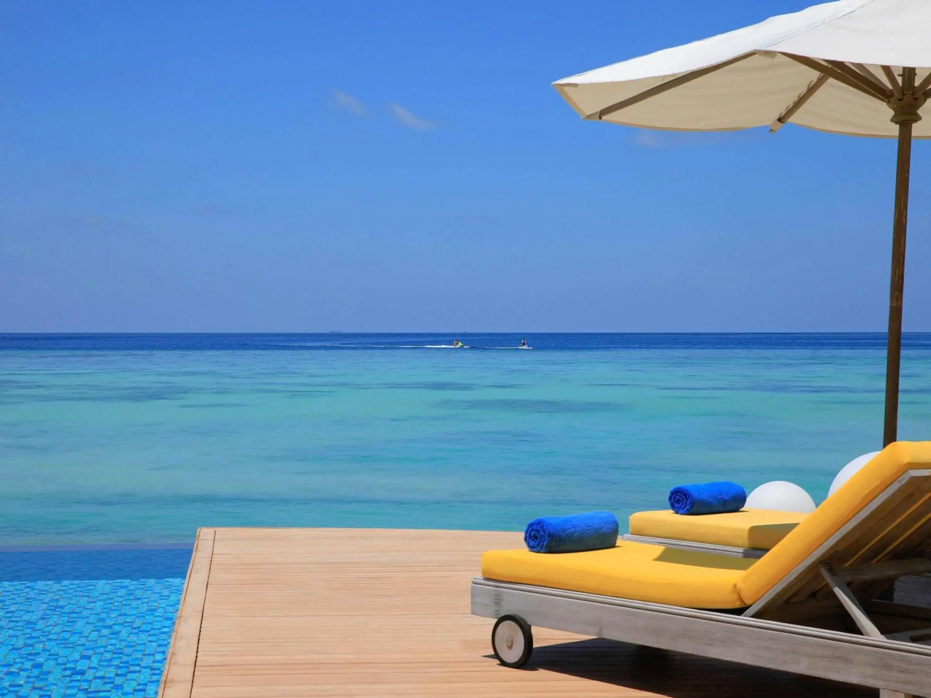 Bedroom in Mercure Maldives Kooddoo - Adults-Only Escape - 50 percent off Domestic Transfers Bedroom in Mercure Maldives Kooddoo - Adults-Only Escape - 50 percent off Domestic Transfers