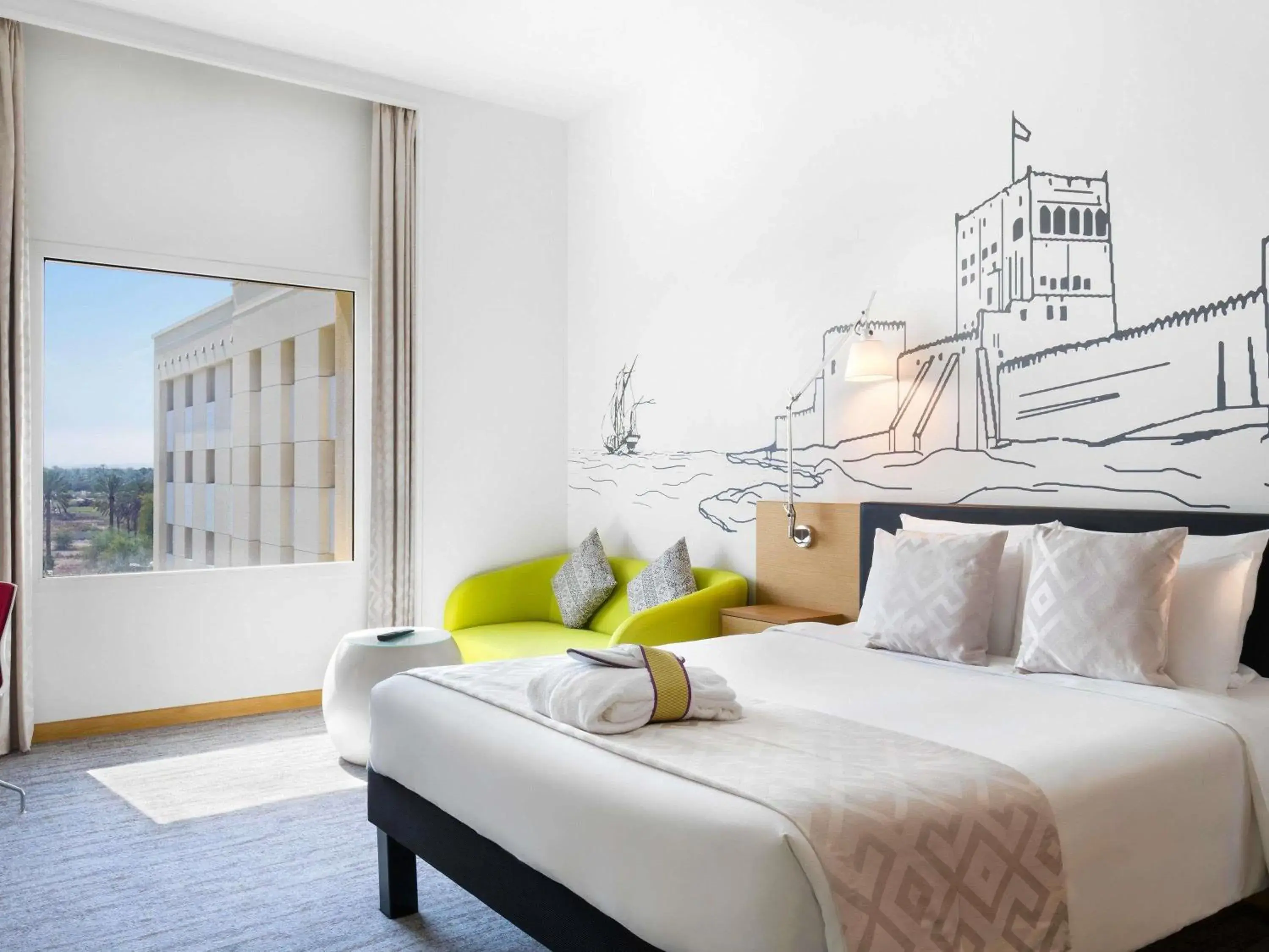 Property building, Bed in Mercure Sohar Property building, Bed in Mercure Sohar