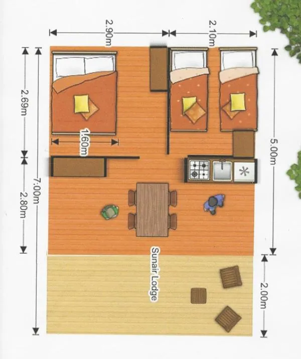 Floor plan in Lodging Le Lac