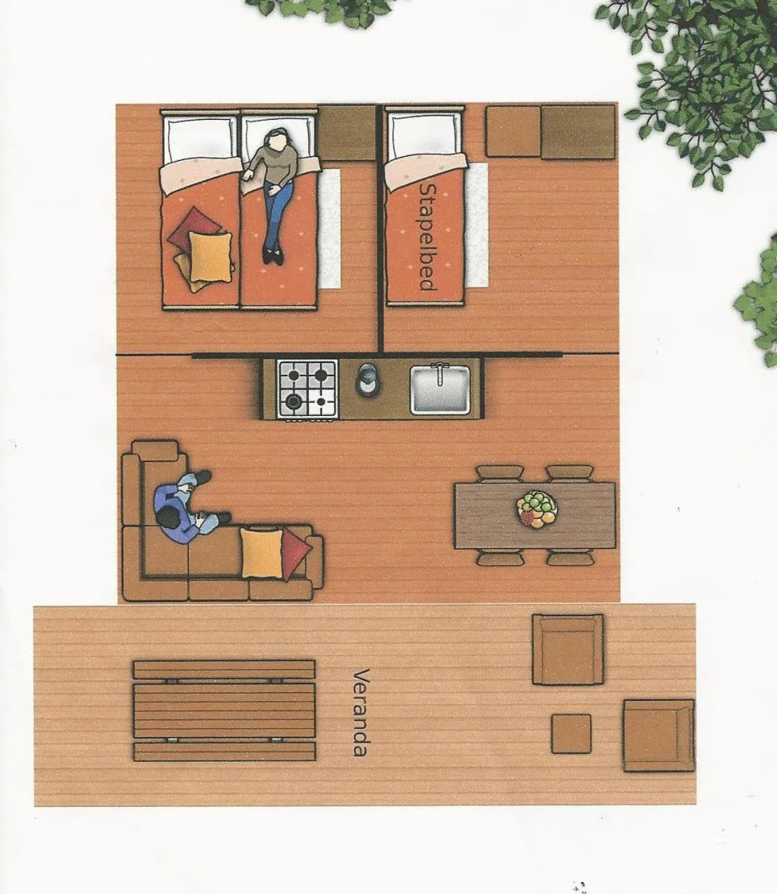 Floor plan in Lodging Le Lac