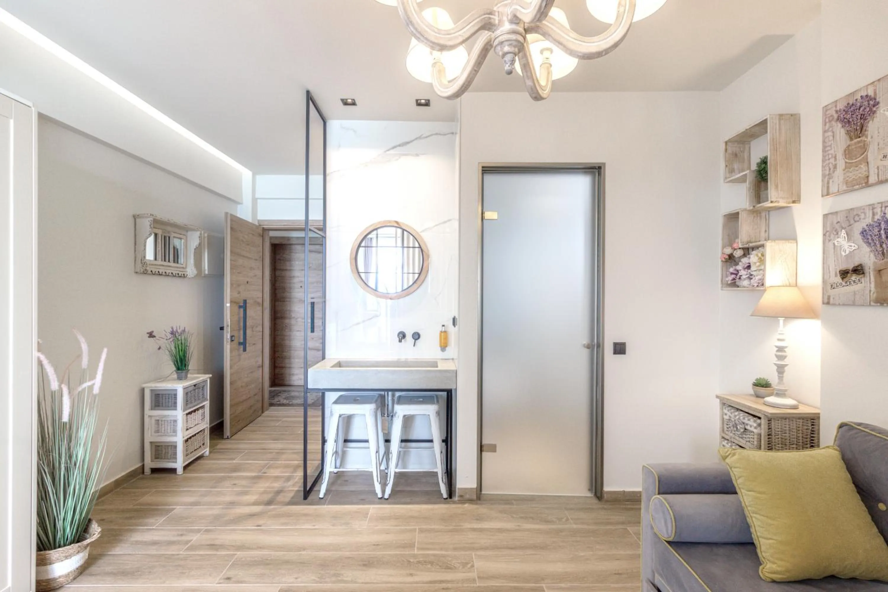 Living room in Alkionides Apartments