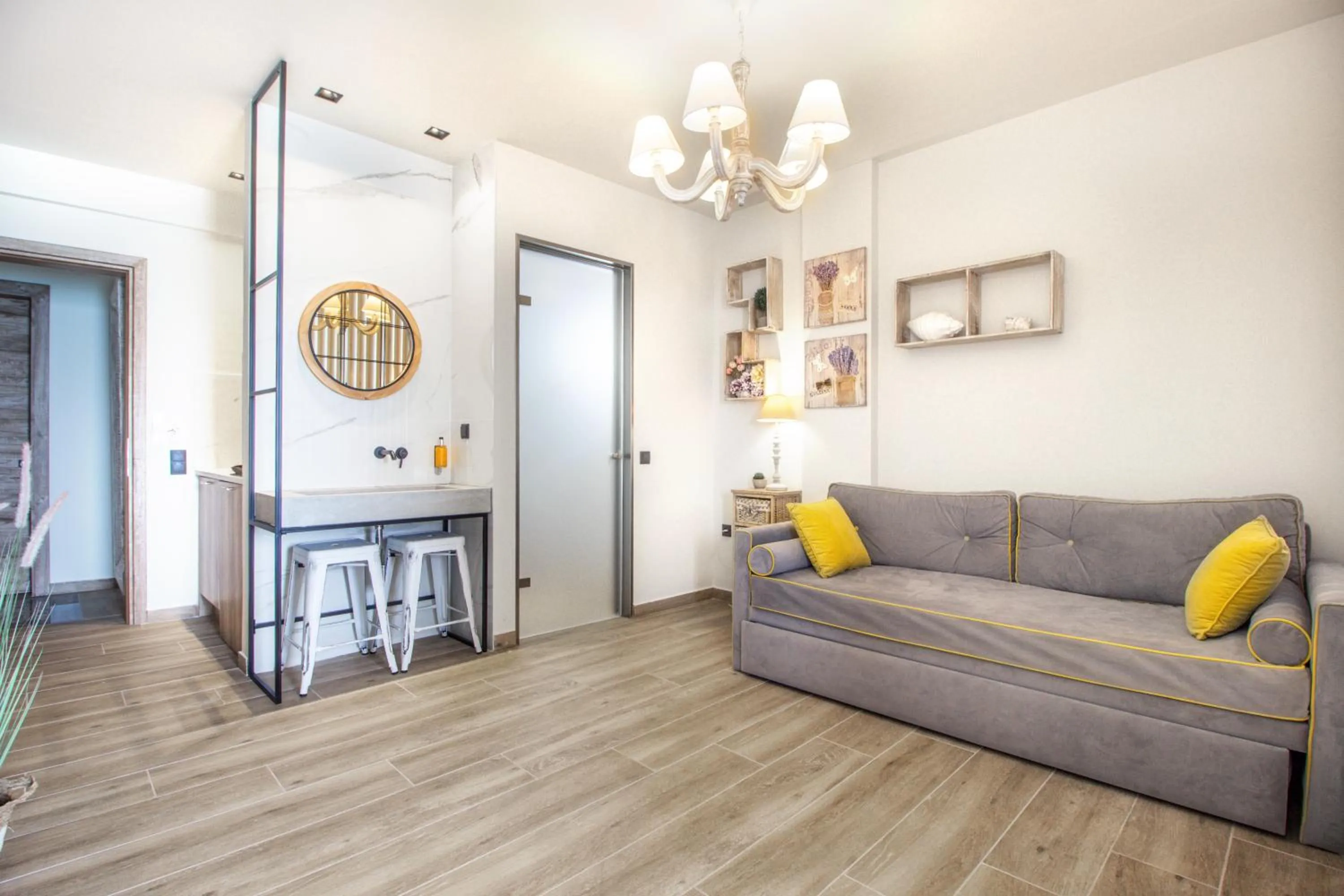 Living room in Alkionides Apartments