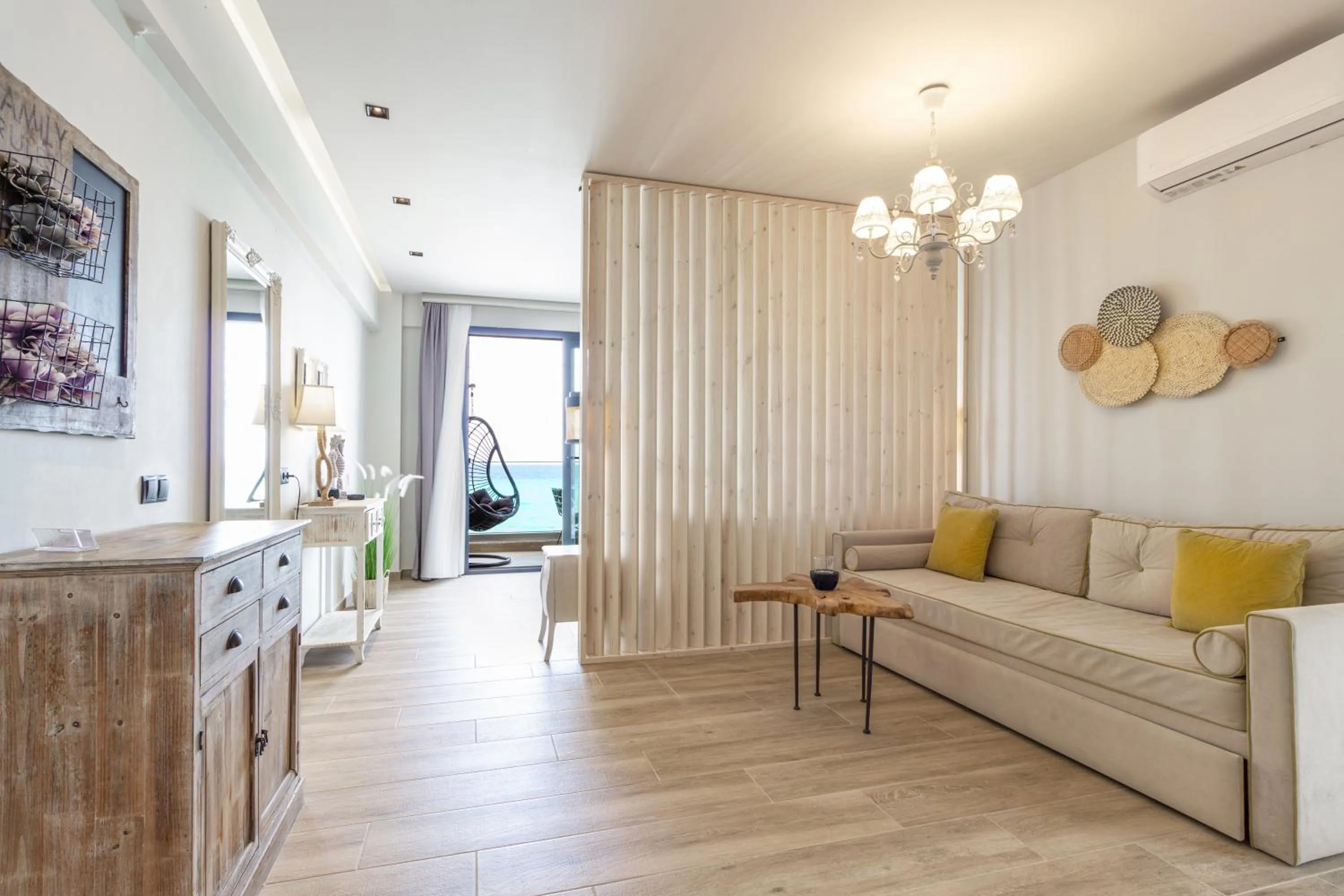 Living room in Alkionides Apartments