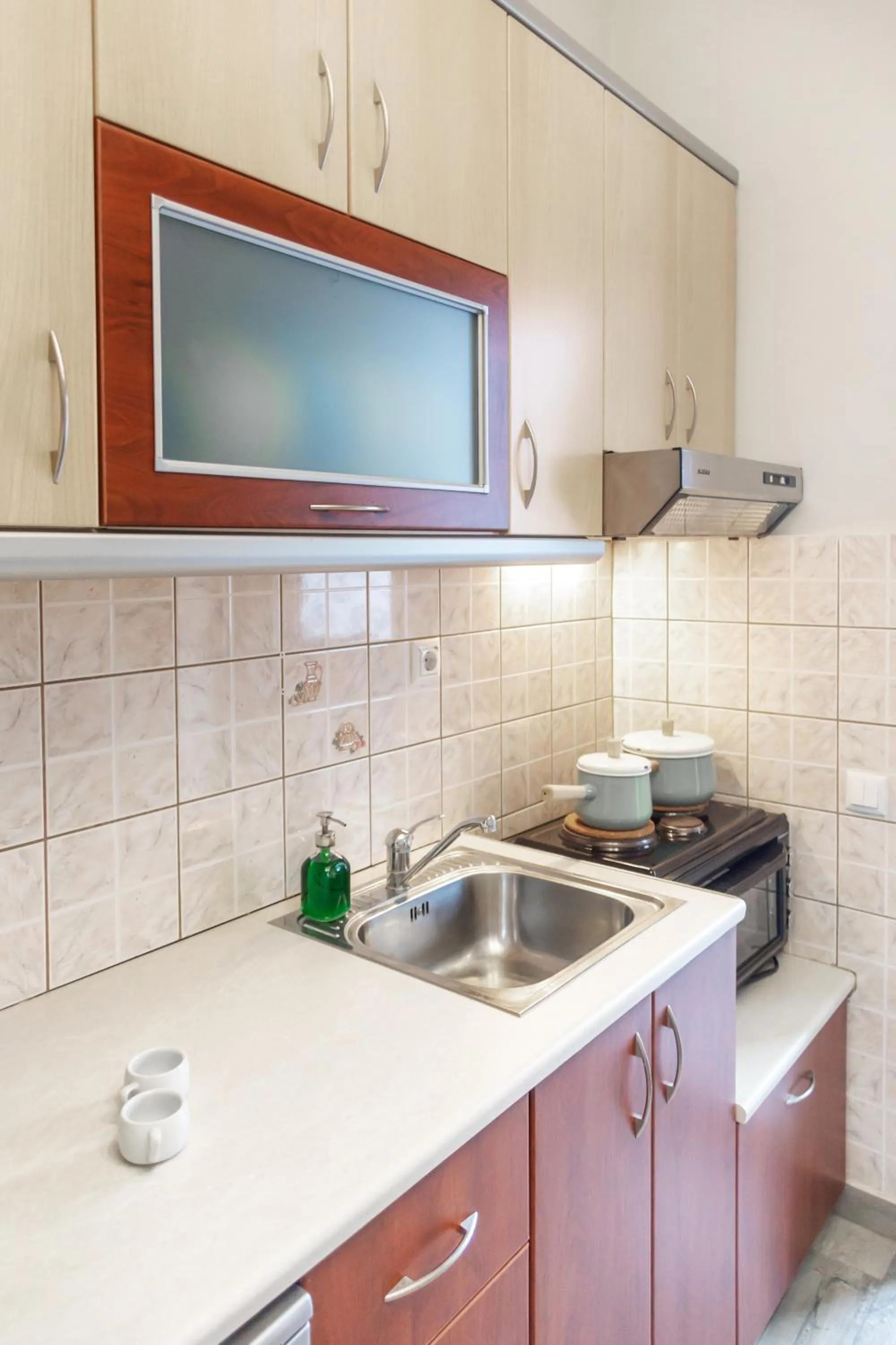 Kitchen or kitchenette in Alkionides Apartments