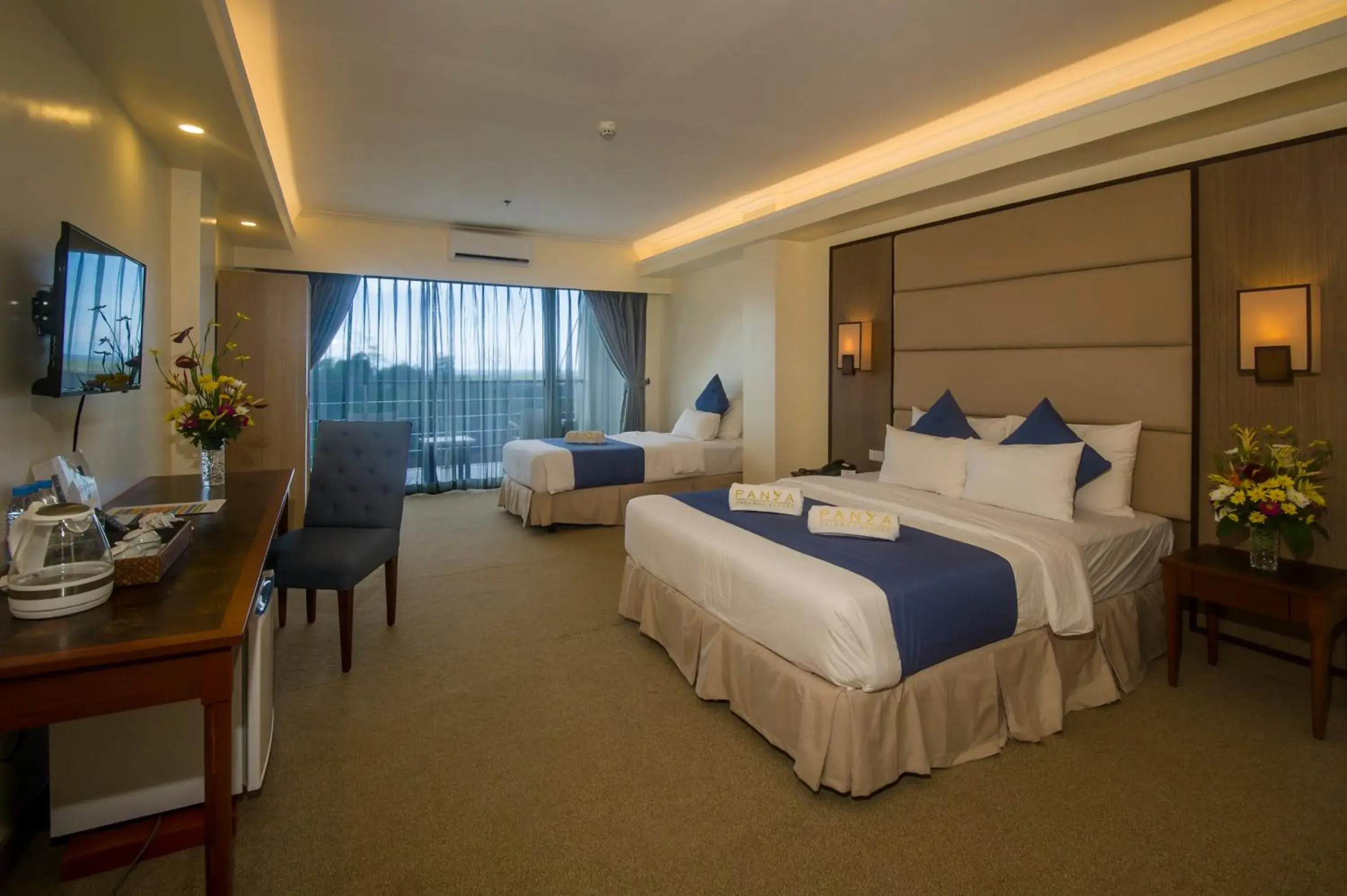 Coffee/tea facilities, Bed in Panja Resort Palawan Coffee/tea facilities, Bed in Panja Resort Palawan