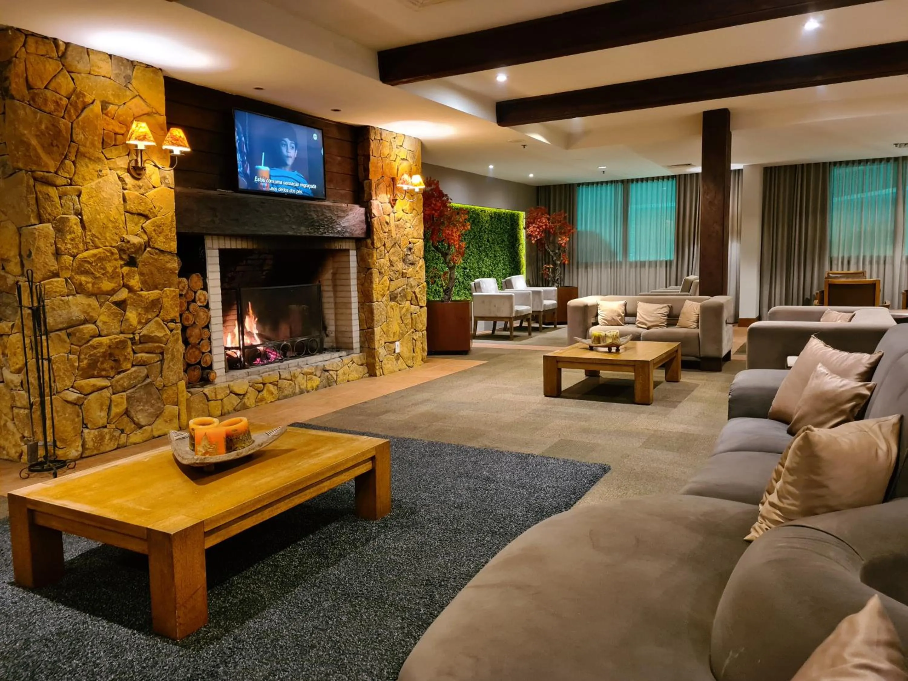 Lobby or reception in Sky Borges Hotel Alpenhaus - Gramado