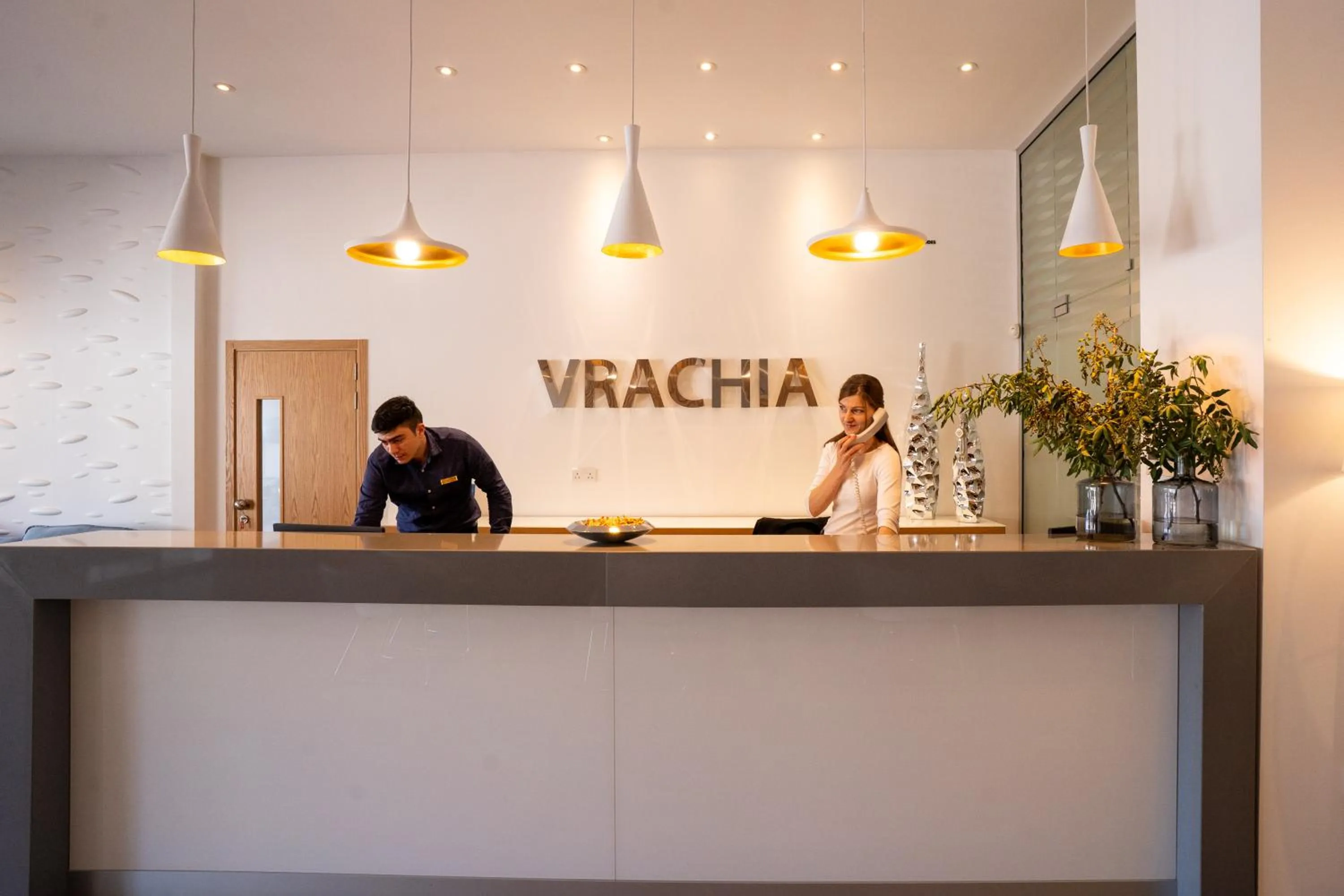 Lobby or reception in Vrachia Beach Hotel & Suites - Adults Only