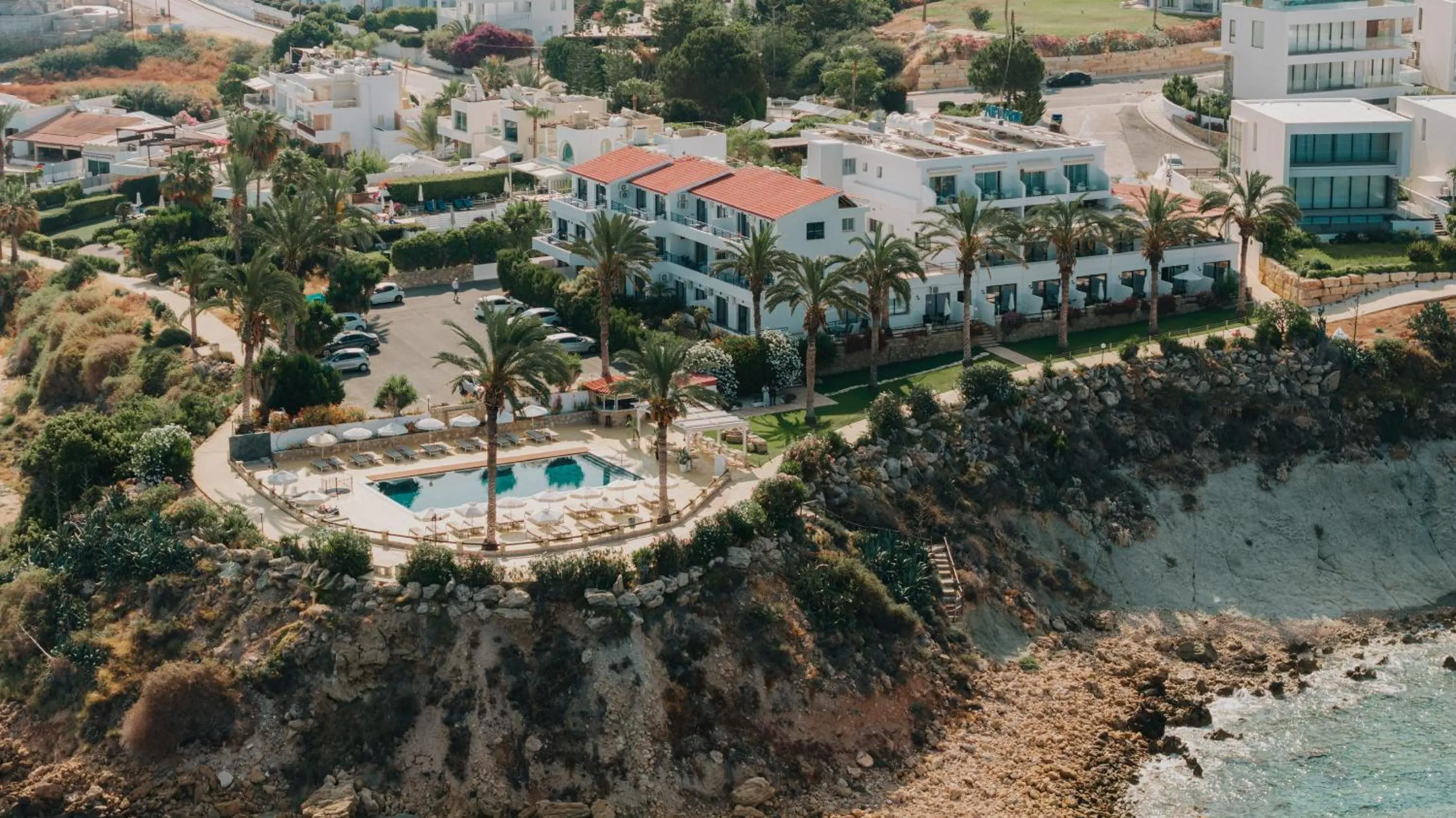 Bird's eye view in Vrachia Beach Hotel & Suites - Adults Only