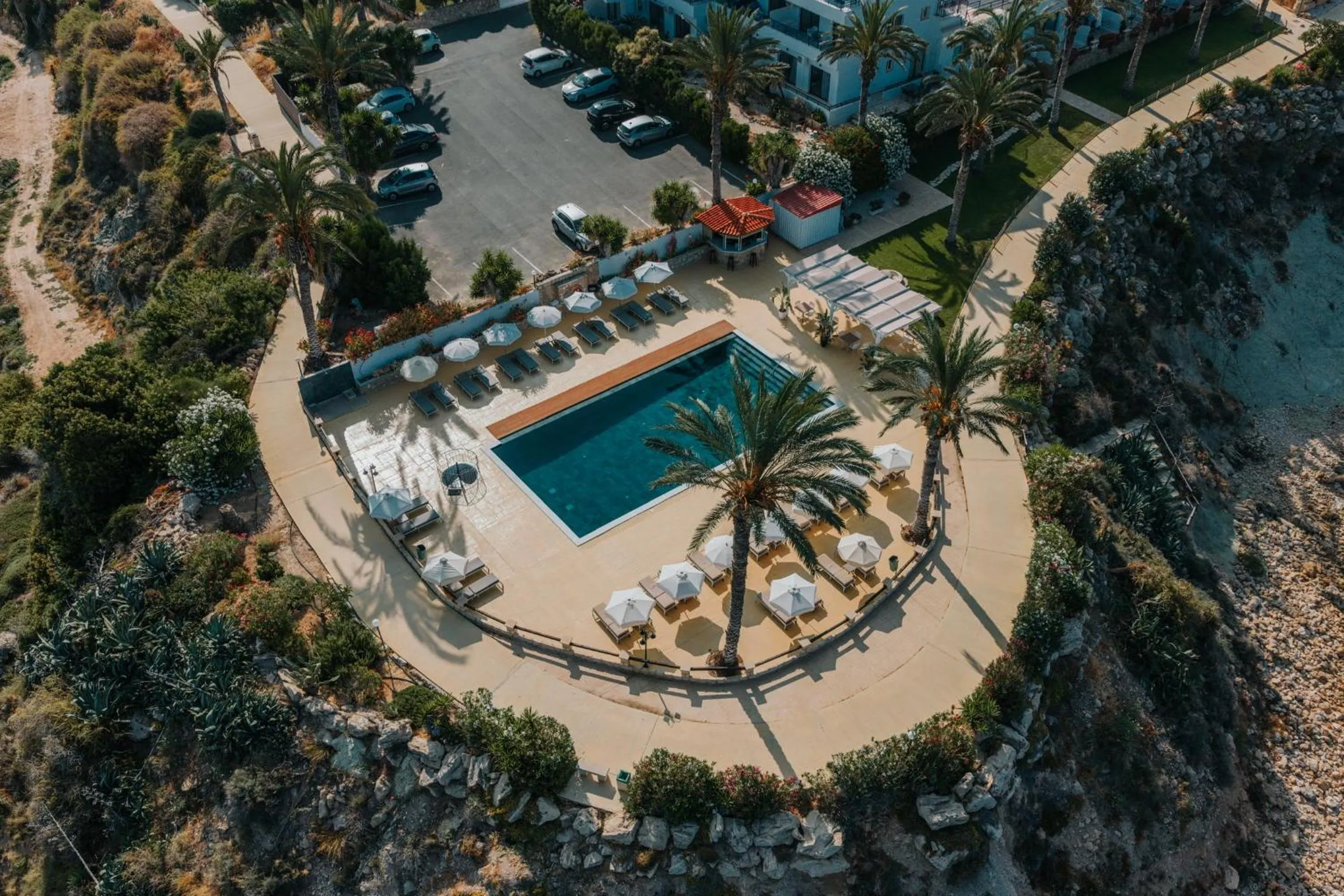 Bird's eye view in Vrachia Beach Hotel & Suites - Adults Only