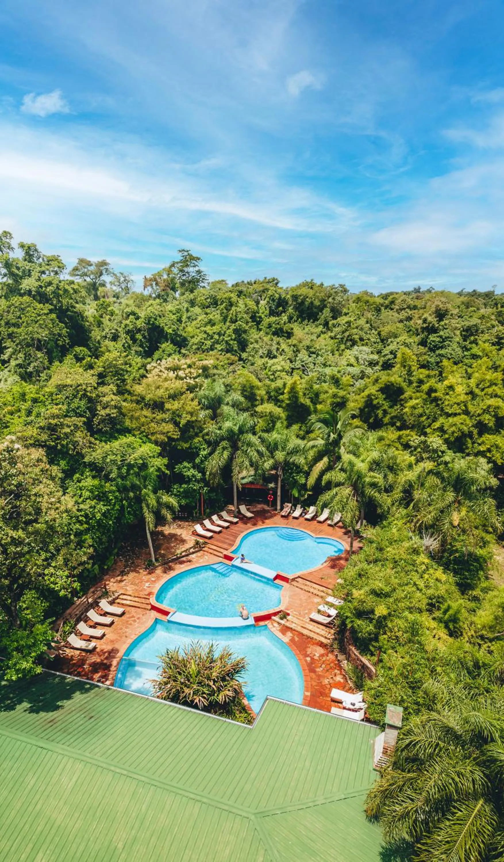 Pool view in La Aldea De La Selva Lodge
