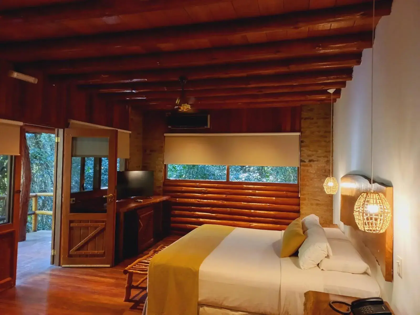 Bed in La Aldea De La Selva Lodge Bed in La Aldea De La Selva Lodge