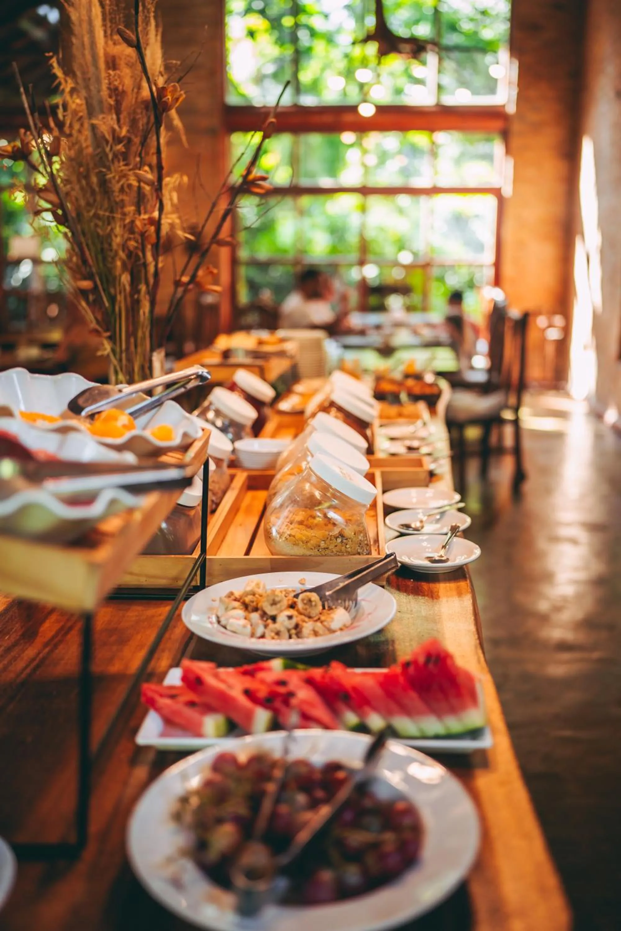 Buffet breakfast in La Aldea De La Selva Lodge