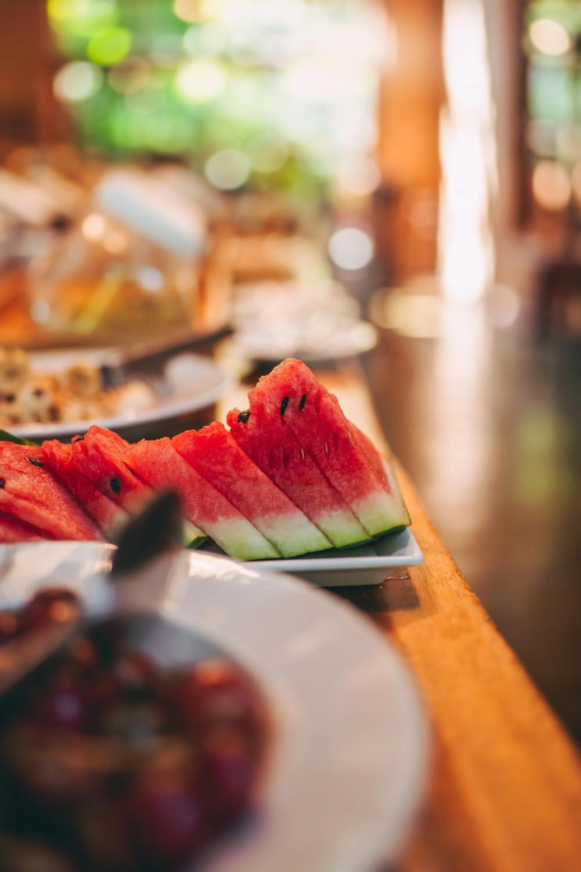 Buffet breakfast in La Aldea De La Selva Lodge